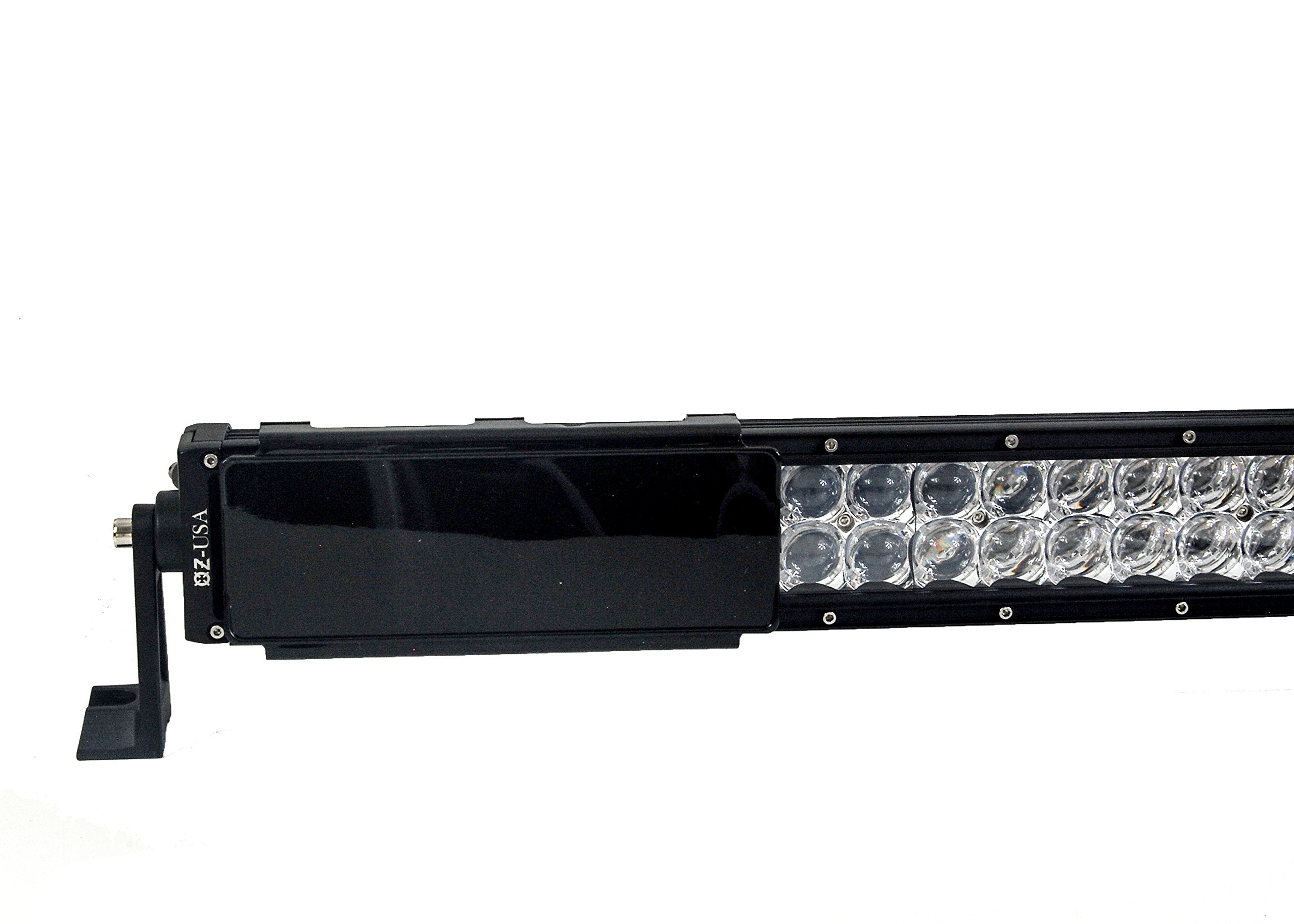 Oz-Usa 2Pcs 8'' Black Bar Protective Polycarbonate Lens Snap On Cover For Offroad Led Light Bar Dual Row Atv Suv 4X4