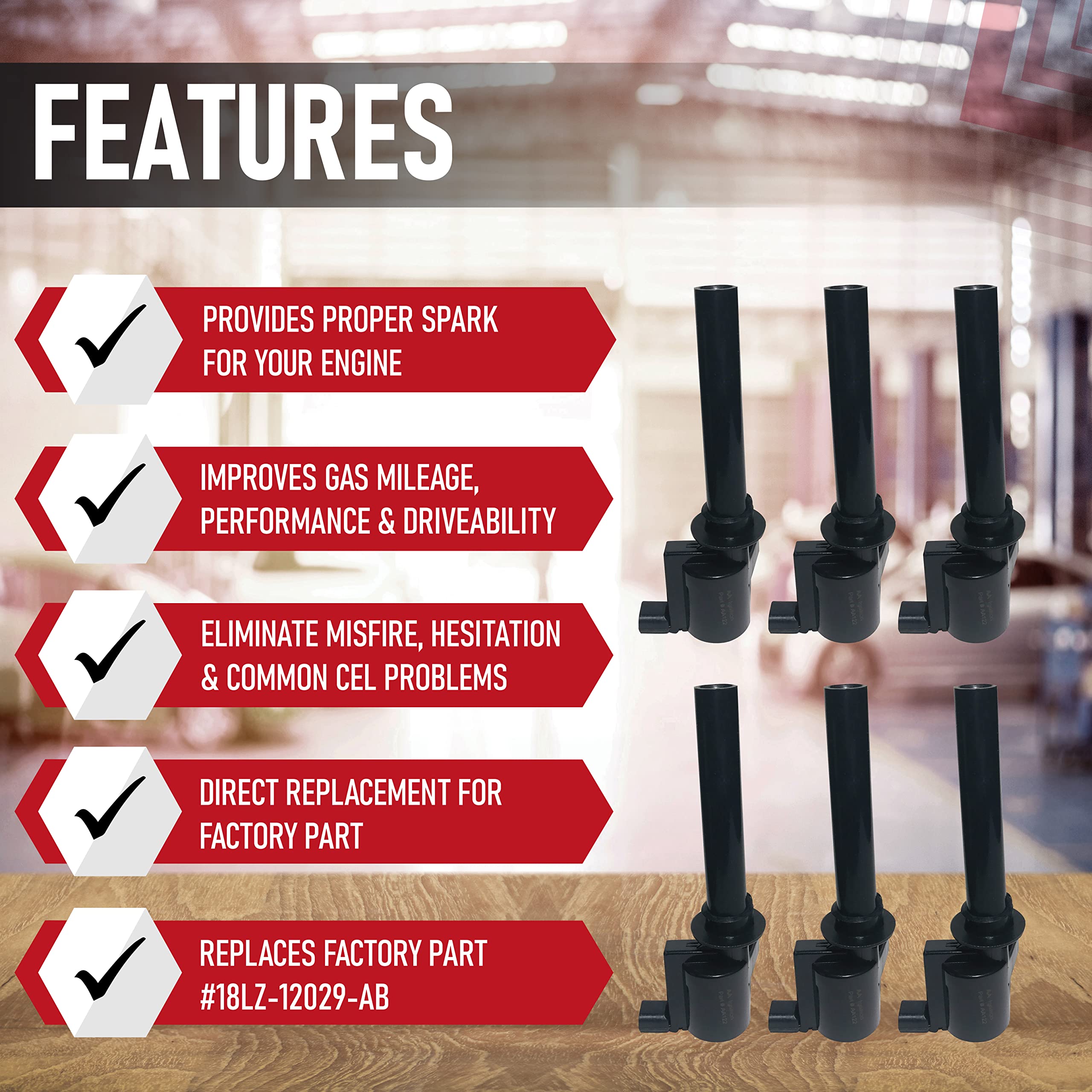 Ignition Coil Pack- Compatible With Mazda Miata 1998, 1999, 2000 - Replaces Bp4W1810Xb9U, Bp4W1810Xb, Bp4W1810Xa, Bp4W1810X