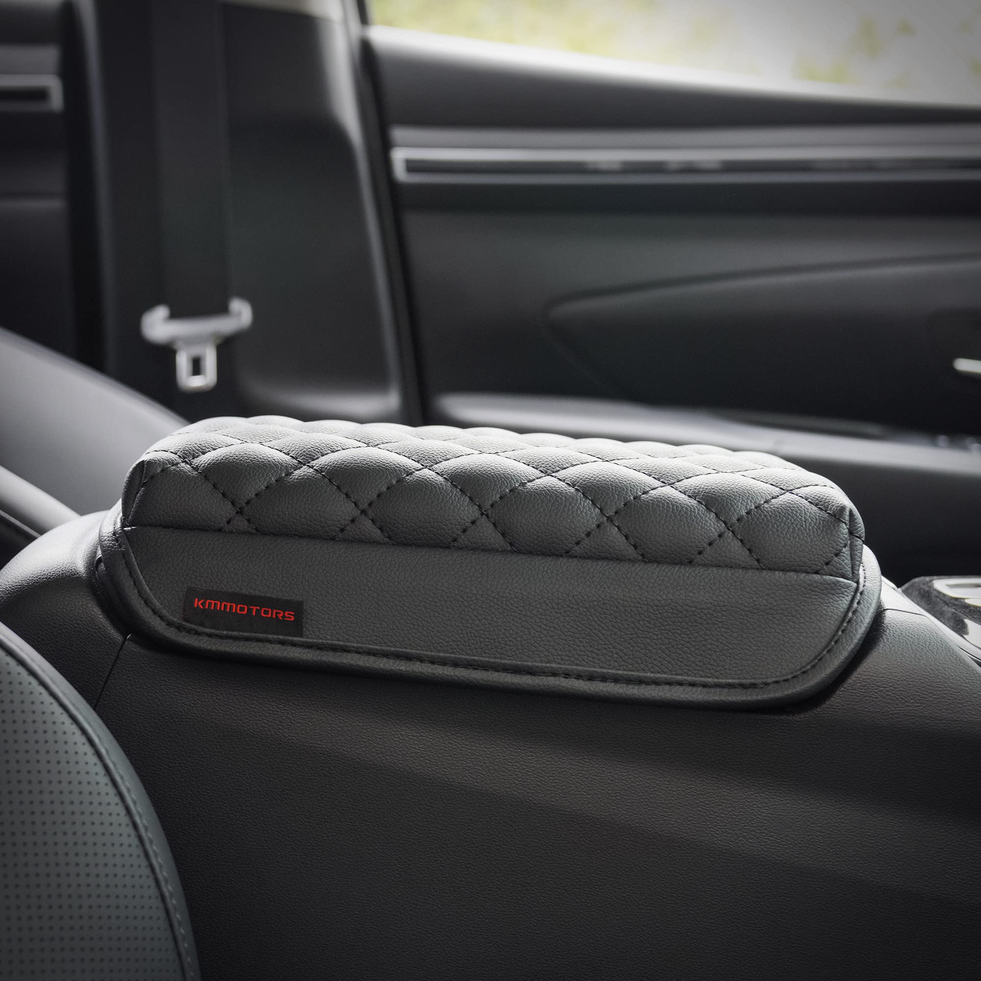 KMMOTORS Tucson NX4 (2022, 2023, 2024) Center Console Cover Black, Armrest Cushion, Tucson Accessories, Vegan Leather, Console L