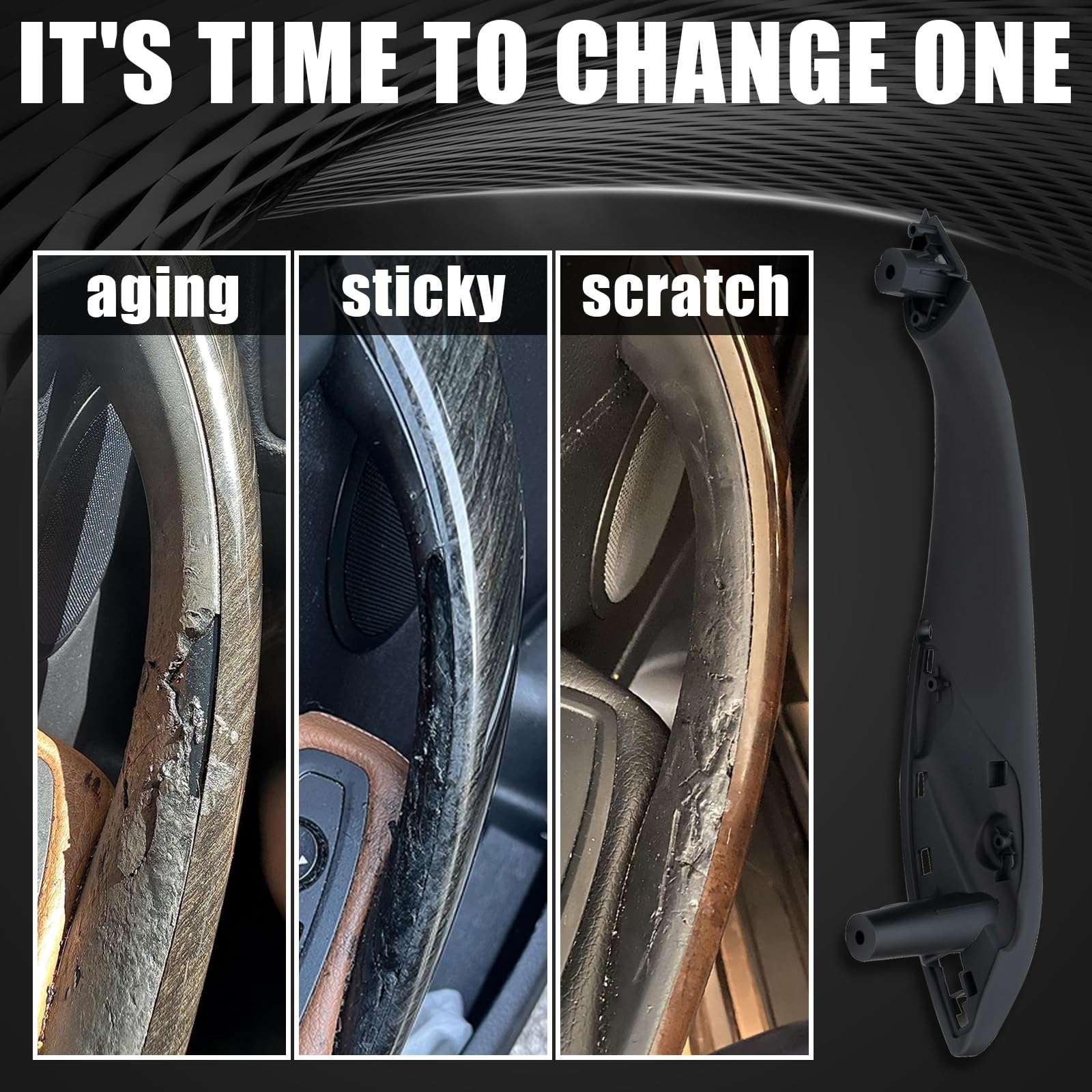 Weileite Front Right Passenger Side Interior Inner Inside Door Pull Handle Grab Fit Bmw 320,328,330,335,M3 F30/F31/F34/F80 3 Ser