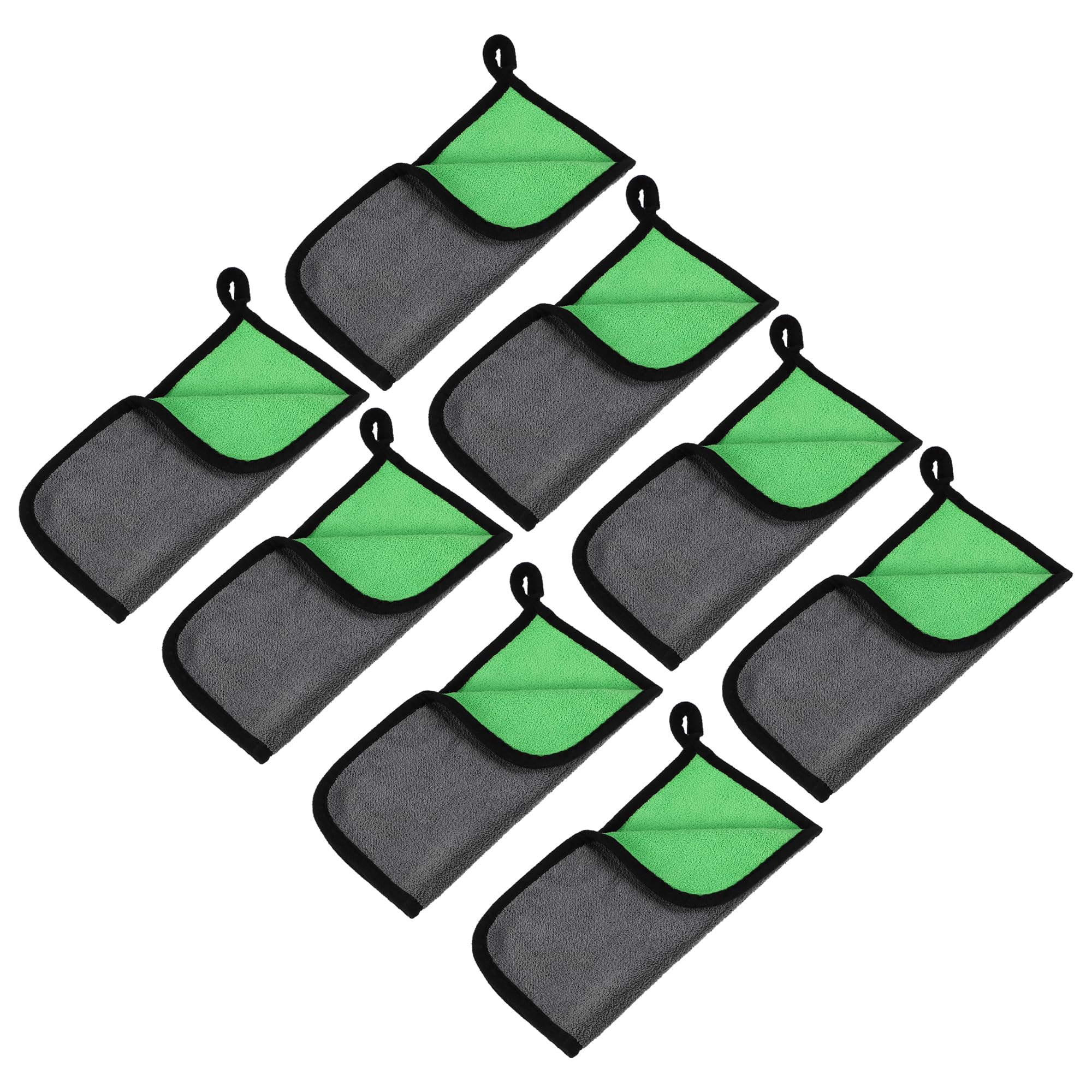 X AUTOHAUX 8pcs Microfibre Car Drying Towel 9.84x9.84 Extra Large Car Cleaning Detailing Absorbent Car Drying Cloth Window Cle