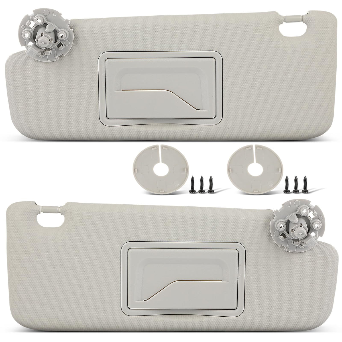 Scitoo Car Sun Visor Assbembly Fit For 2012-2016 For Chevy For Sonic Gray Without Sunroof(Left Driver & Right Passenger Sides)