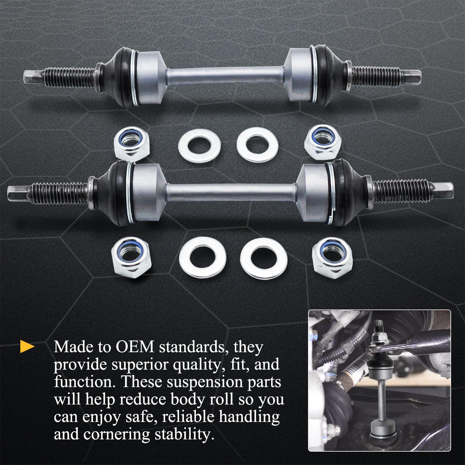 Zinc-Nickel Alloy Front Stabilizer Sway Bar End Link End Kit For 2009-2018 F-150 4Wd F-250 F-350 F-450 F-550 Super Duty 4Wd Mode