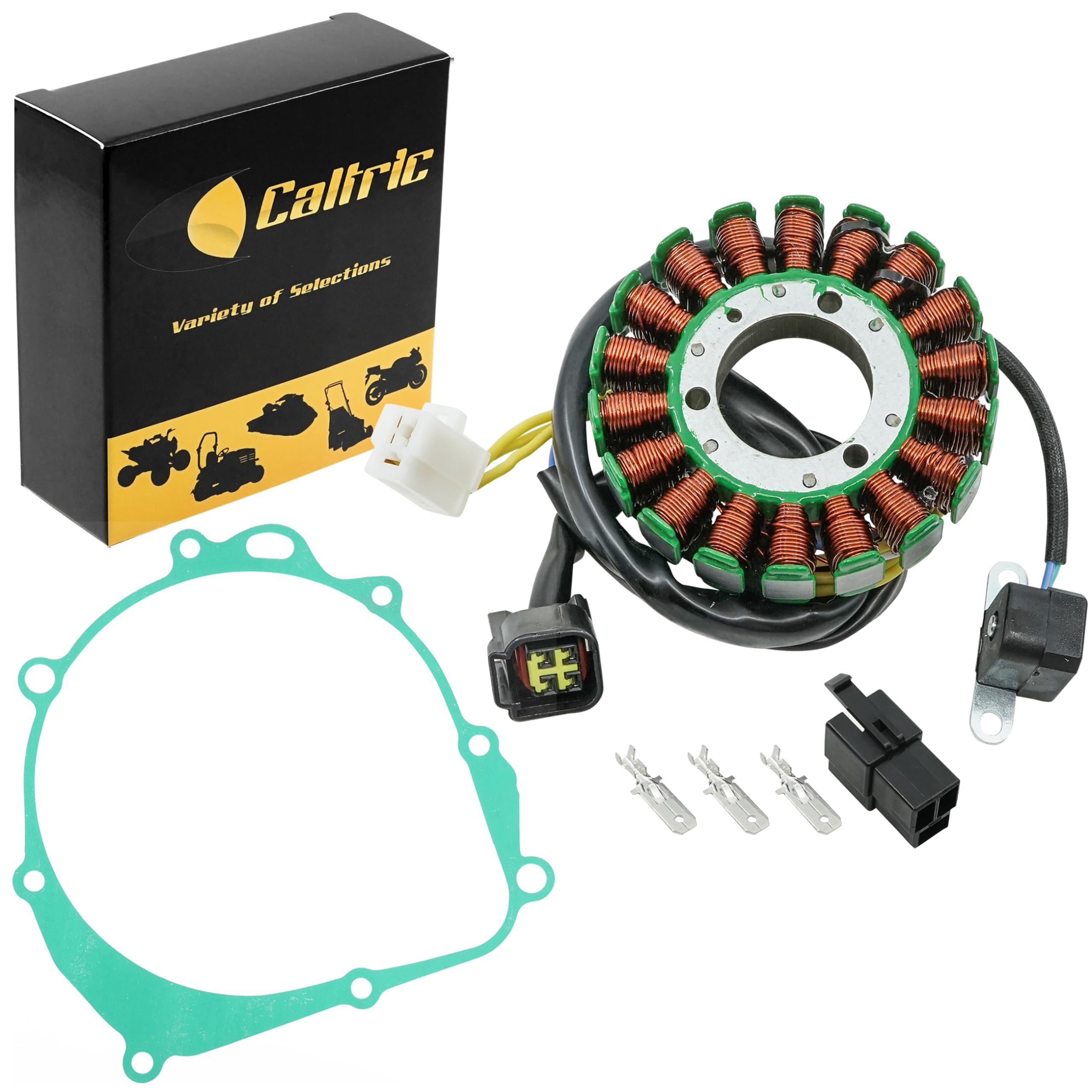 Caltric Stator and Gasket Compatible With Suzuki Dr-Z400 Drz400 Dr-Z400E Drz400E Dr-Z400S Drz400S 2000-2009 2011-2012