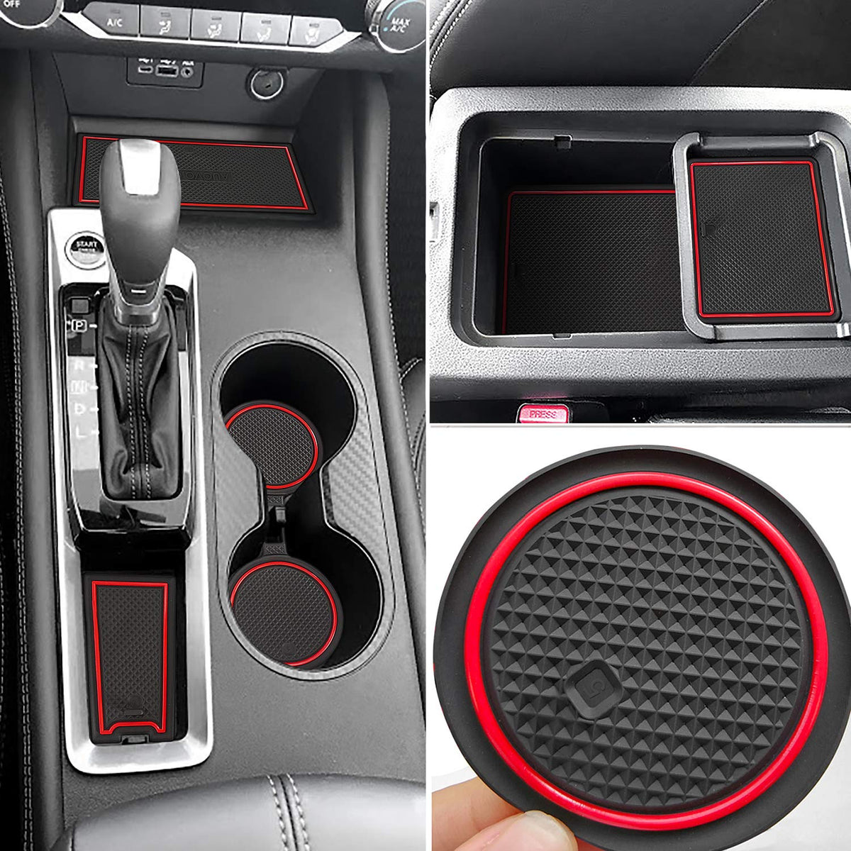 Auovo Anti Dust Mats For Altima Accessories 2019 2020 2021 2022 2023 Interior Custom Fit Door Pocket Liners Cup Holder Center Co