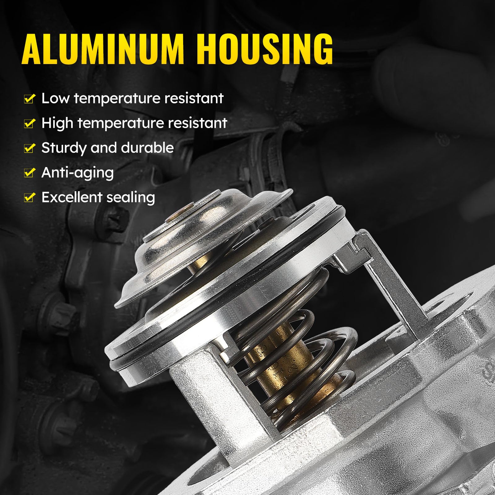 Upgrade Aluminium Thermostat Housing Assembly W/Sensors for Mercedes-Benz C230 C250 C280 C350 E280 E300 E350 ML350 ML450 R350 S4