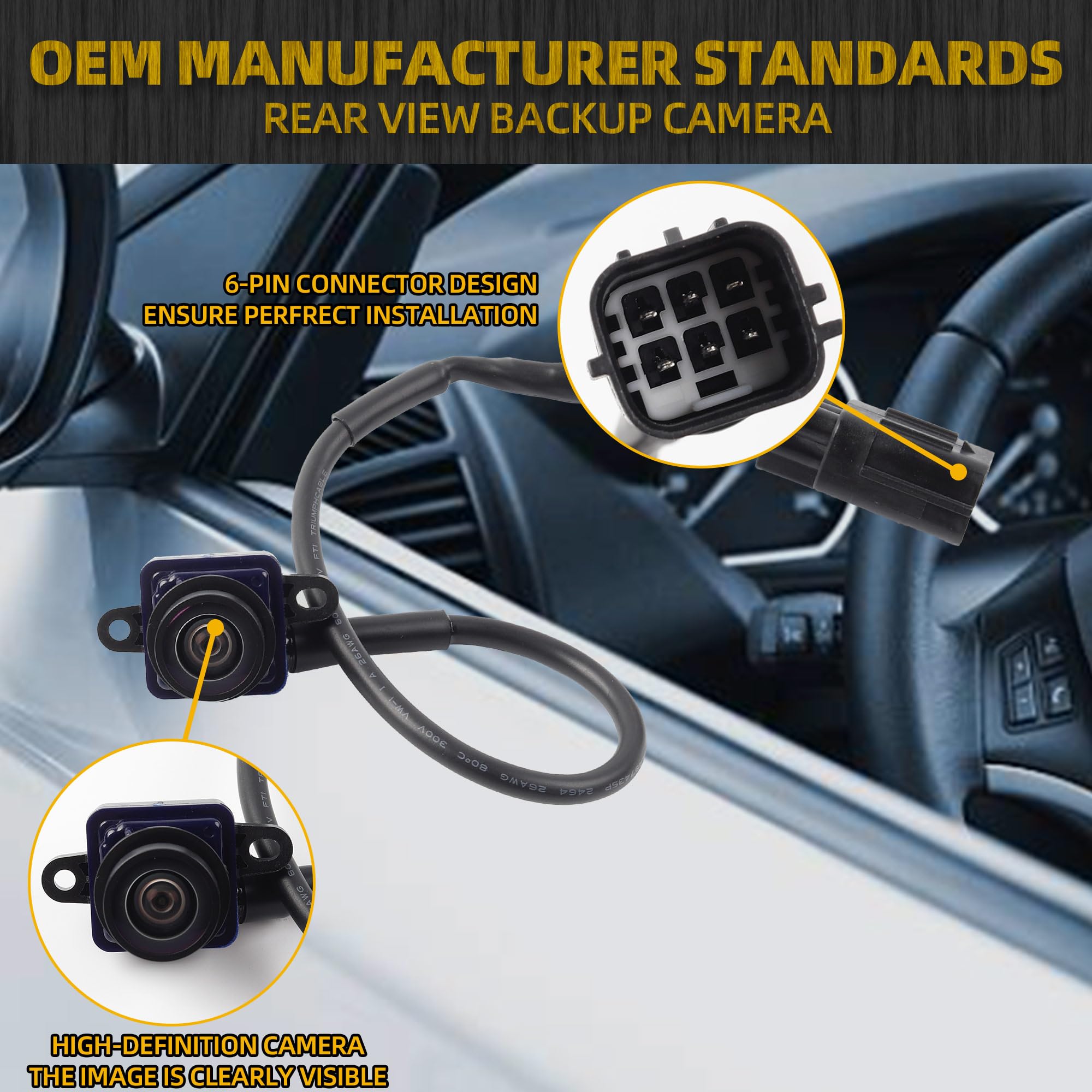 Dasbecan Backup Camera Replacement Compatible With 2011 2012 2013 Dodge Durango Jeep Grand Cherokee Rear Camera Replace# 5605405