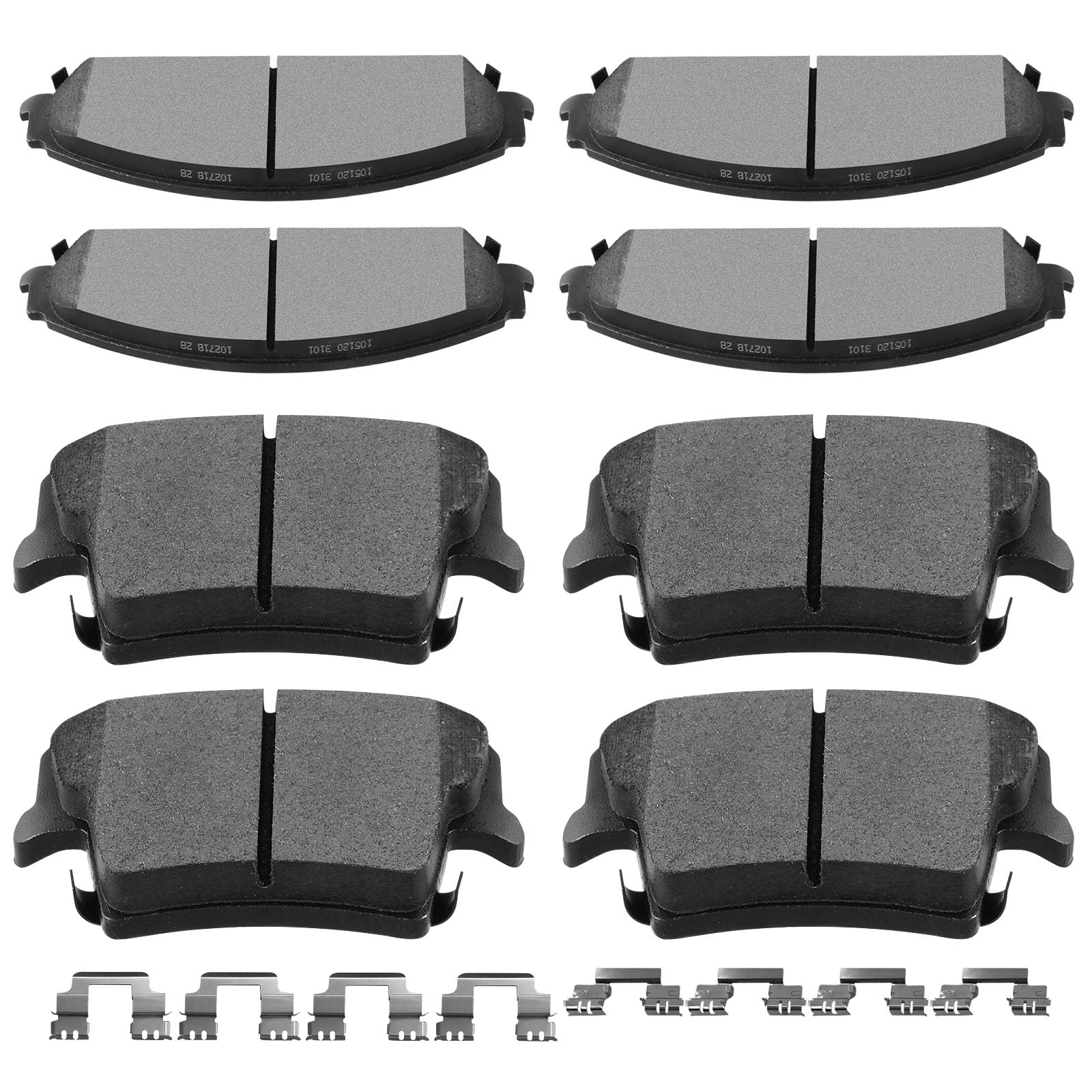 Scitoo D1058 D1057 Front Rear Semi-Metal Brake Pads Sets Fit For Chrysler 300 2005-2019,For Dodge Challenger 2009-2017,For Dodge