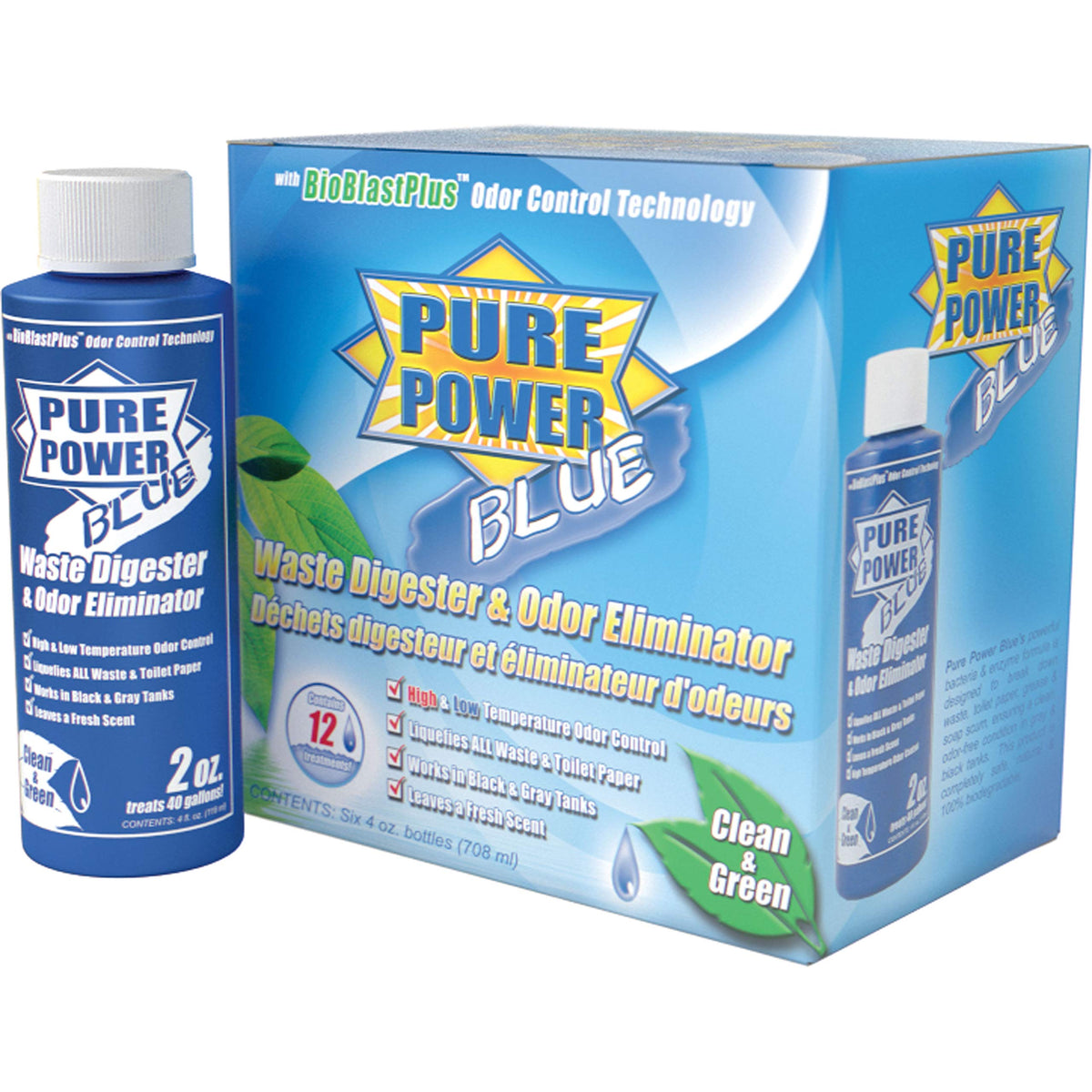 Valterra V23017 'Pure Power Blue' Waste Digester And Odor Eliminator - 4 Oz. Bottle, (Pack Of 6)