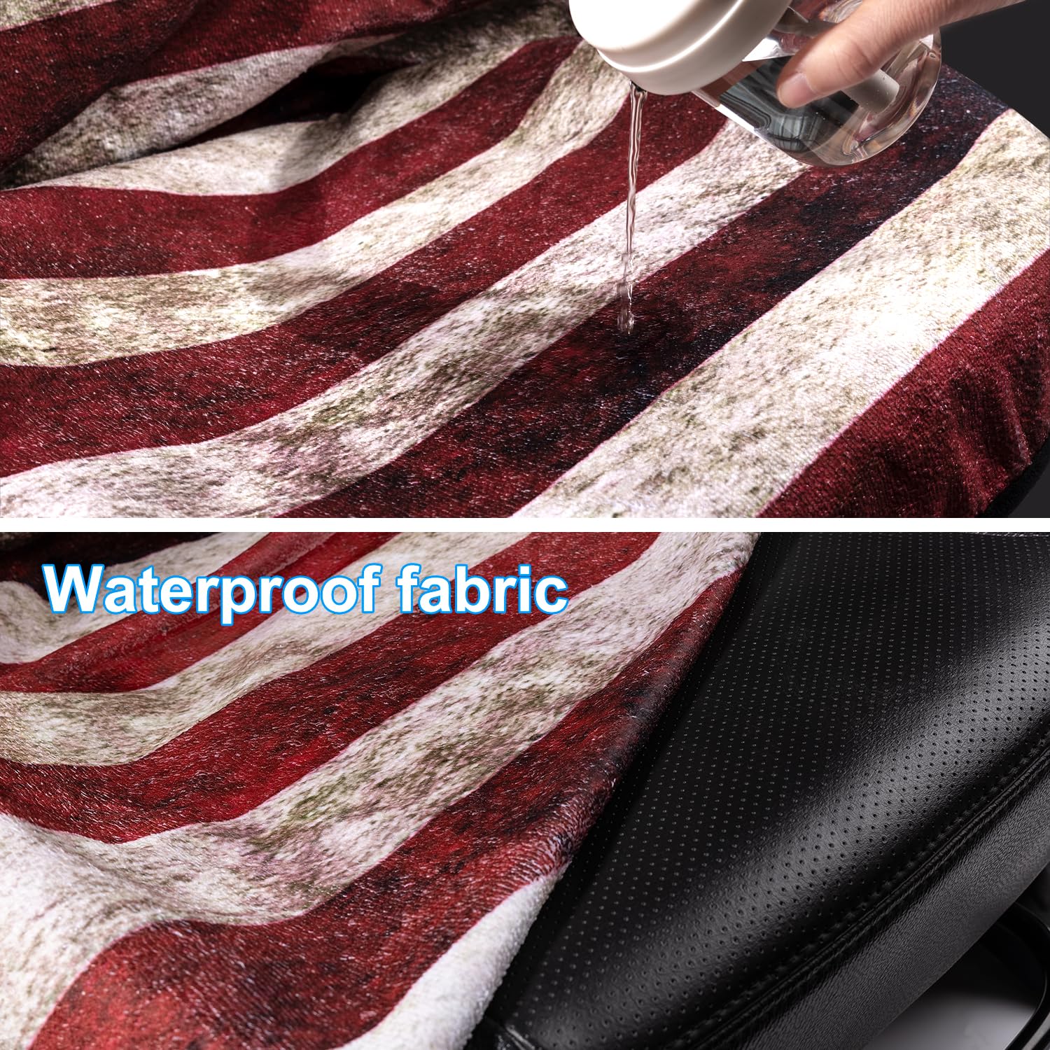 Deckaly Back Seat Cover For Car Trucks Van Suv, Waterproof Rear Bench Towel Seat Covers For Dogs And Kids, Non-Slip Automotive B