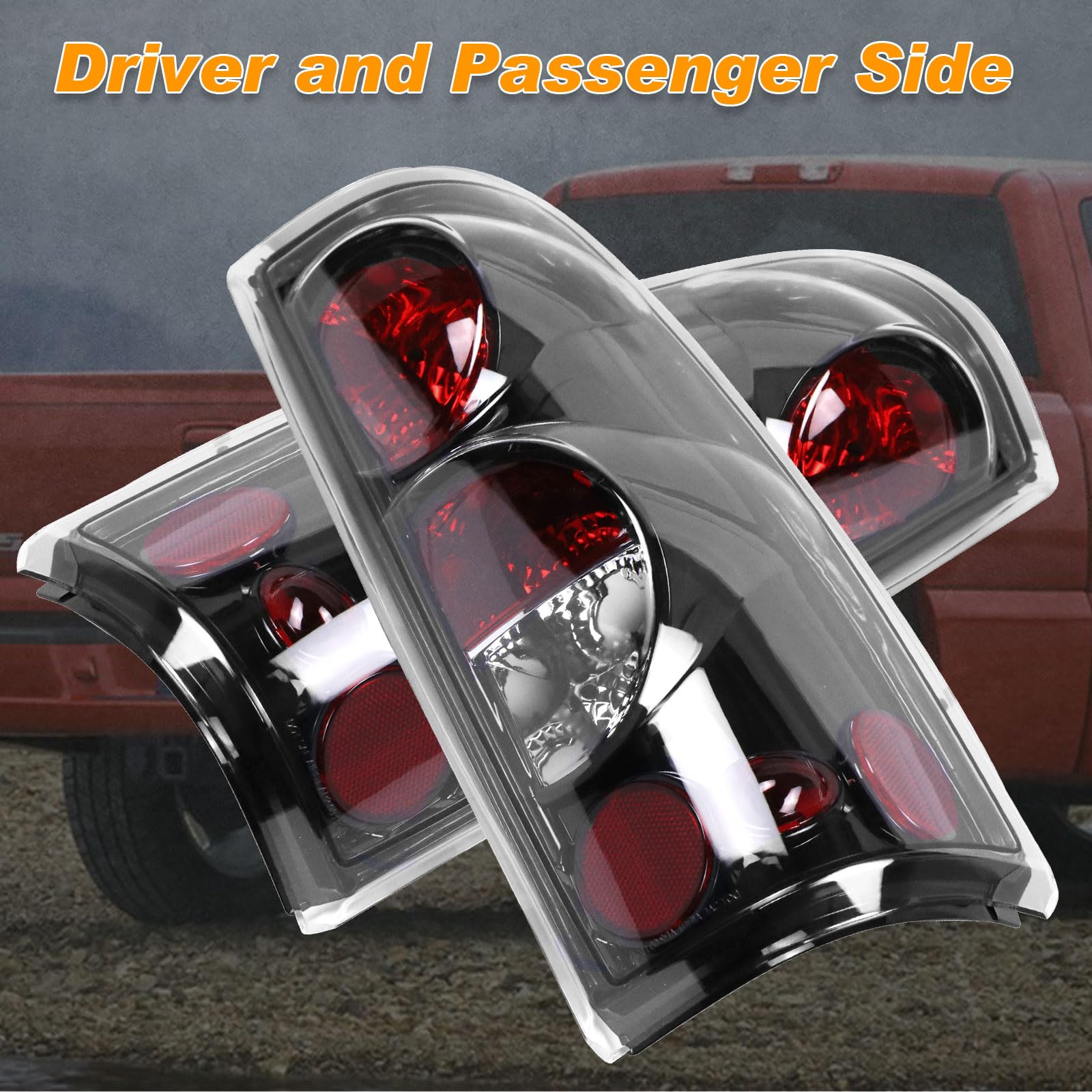 Nakuuly Tail Light Black Compatible With 1999-2006 Chevy Silverado 1500 2500 3500 2007 Classic, 1999-2002 Gmc Sierra 1500 2500 3