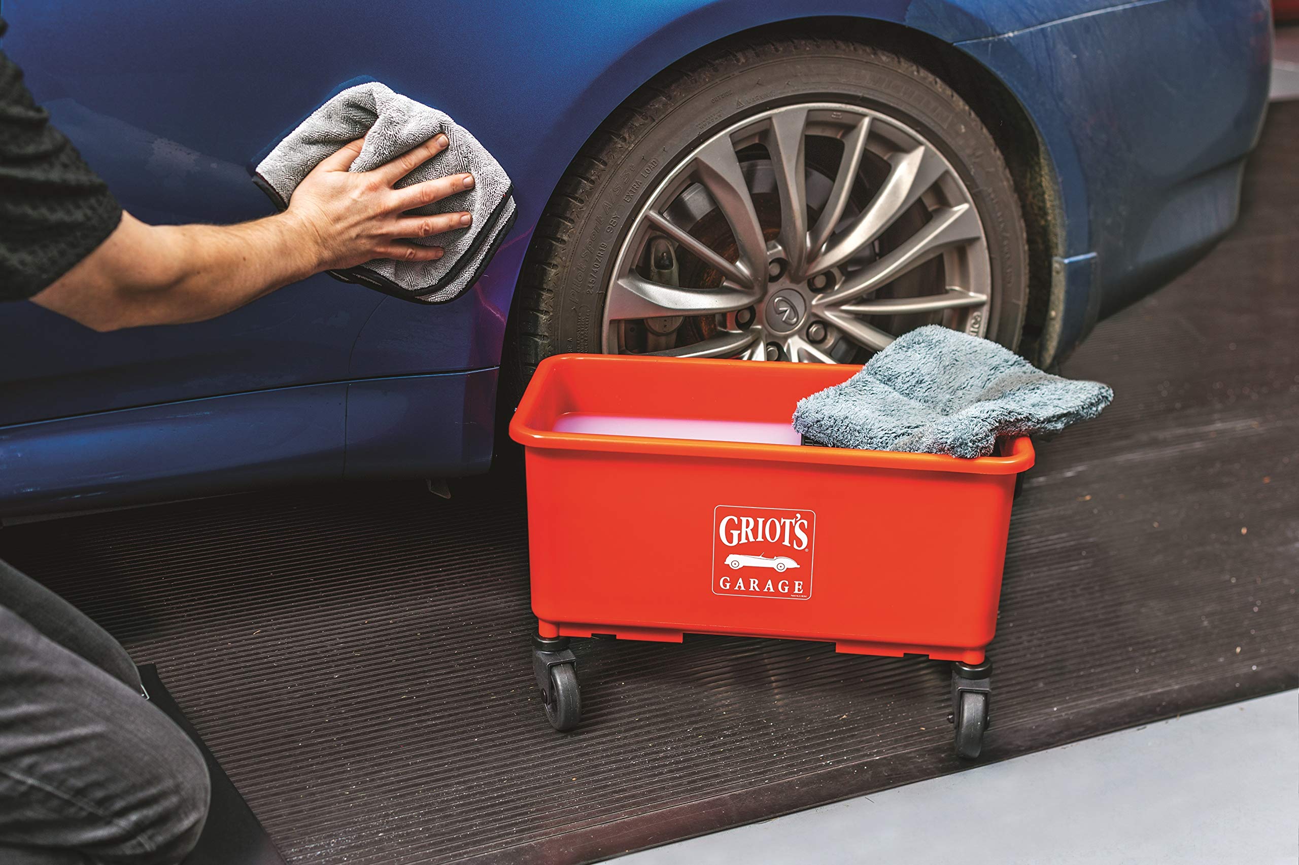 Griot'S Garage 55586 Pfm Terry Weave Towel, 16'' X 16'', Grey (Set Of 2)