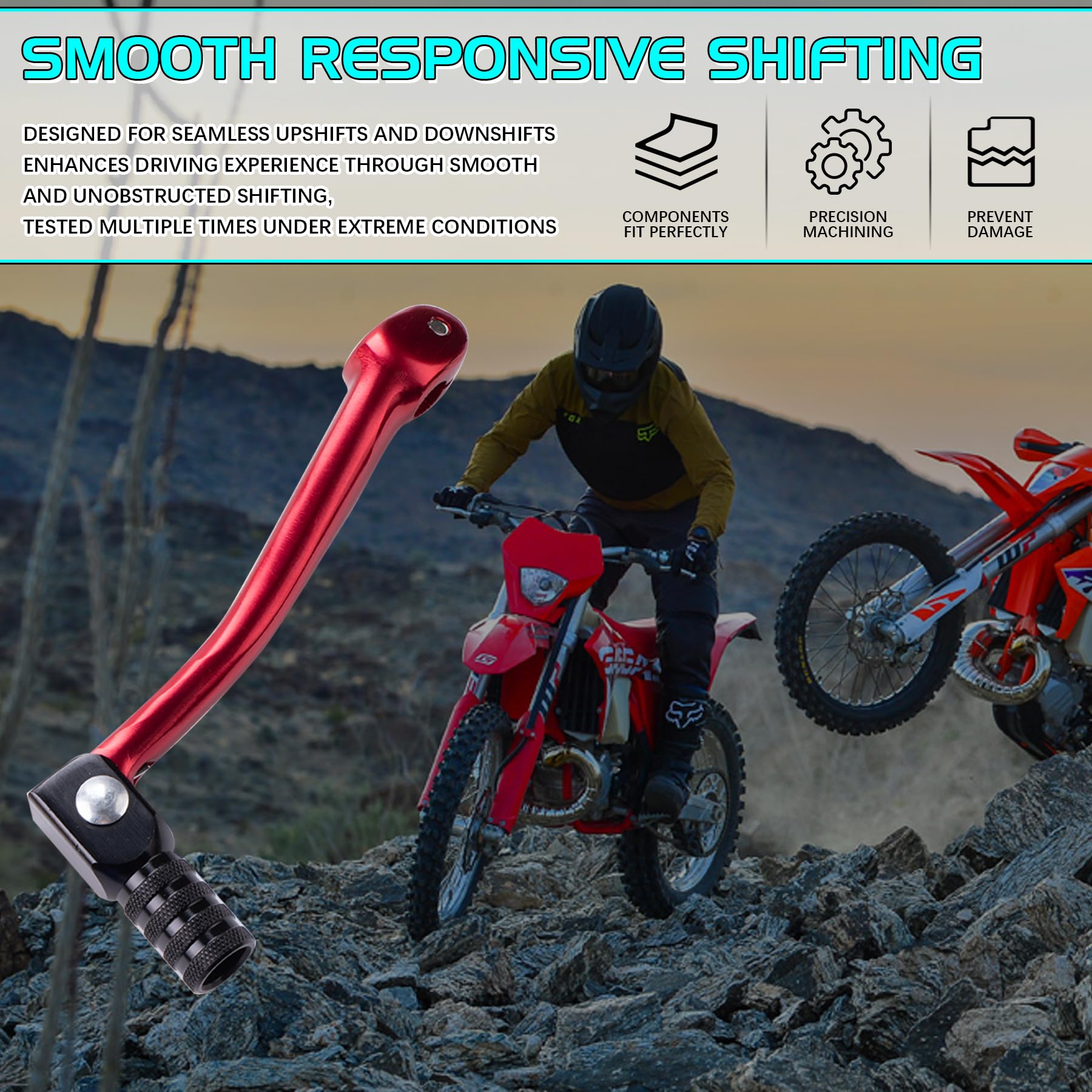 Otohans Automotive Cnc Aluminum 2'' Folding Gear Shifter Shift Lever Compatible With Honda Xr50 Crf50 Xr Crf 50Cc 70Cc 90Cc 110C