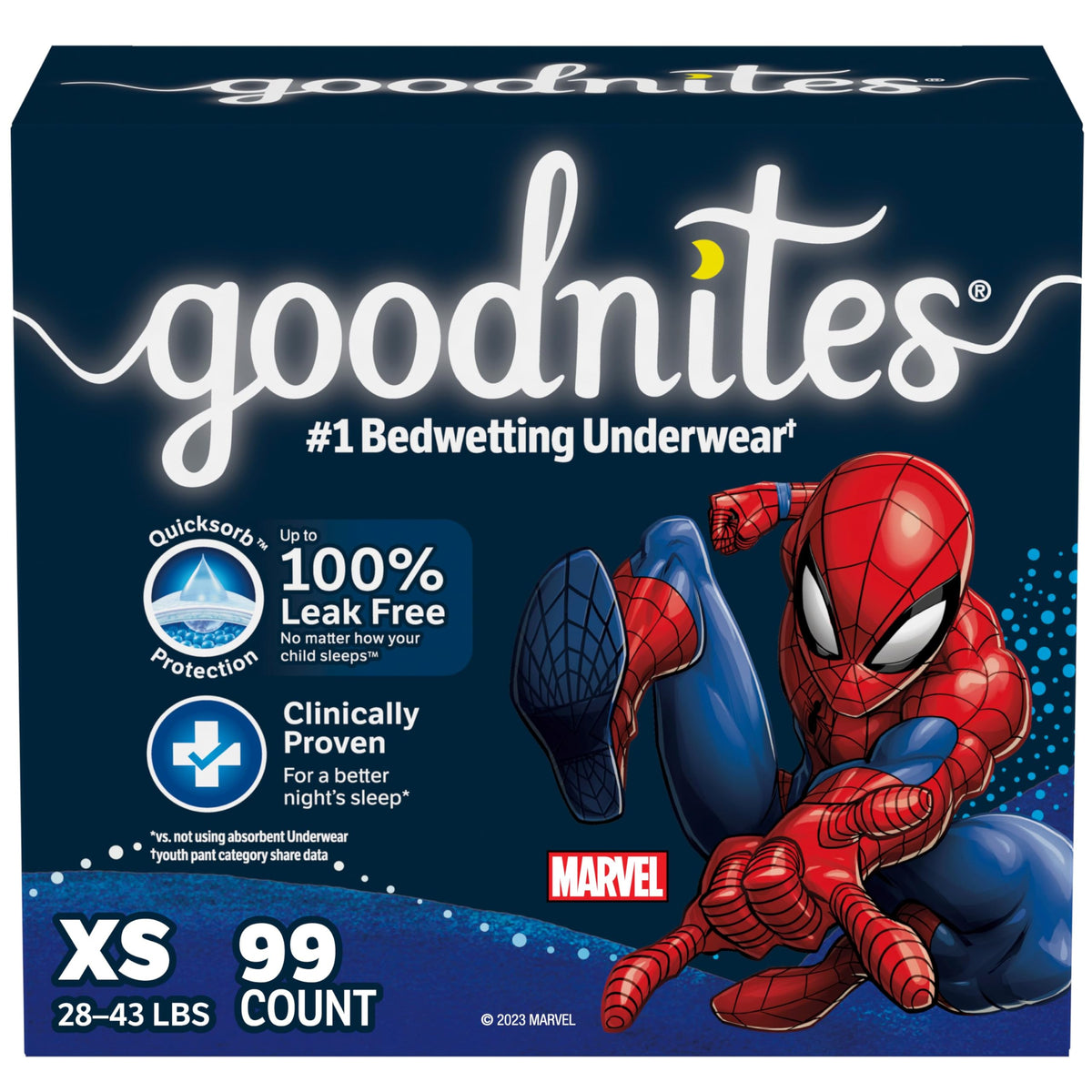 Goodnites Boys Nighttime Bedwetting Underwear, Size Extra Large (95-140+ lbs), 63 Ct (3 Packs of 21), Packaging May Vary