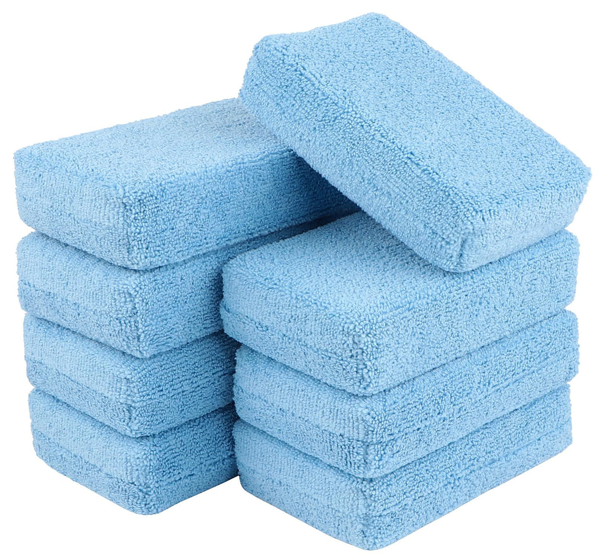 Aidea Microfiber Applicator Pads-8Pack, Car Wash Sponge, Premium Microfiber Sponge And Cleaning Pads, Perfect For Effortless Wax