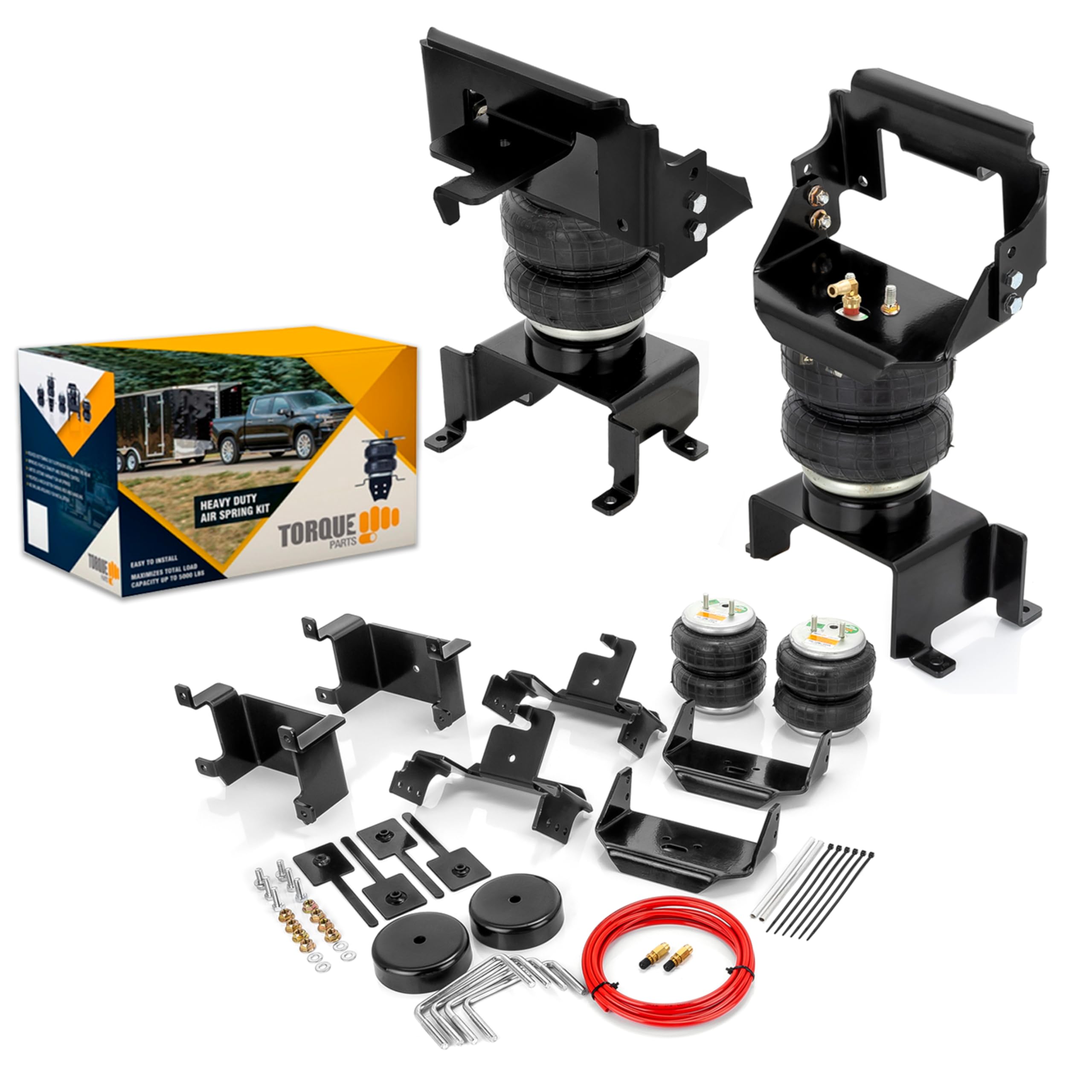 Torque Airbag Air Bag Suspension Kit For 2009-2014 Ford F150 2Wd 4Wd F-150 Rear Helper Bag Spring Towing 5000 Lbs (Replaces Firestone Ride Rite 2525) (Tr2525) 5,000 Lbs