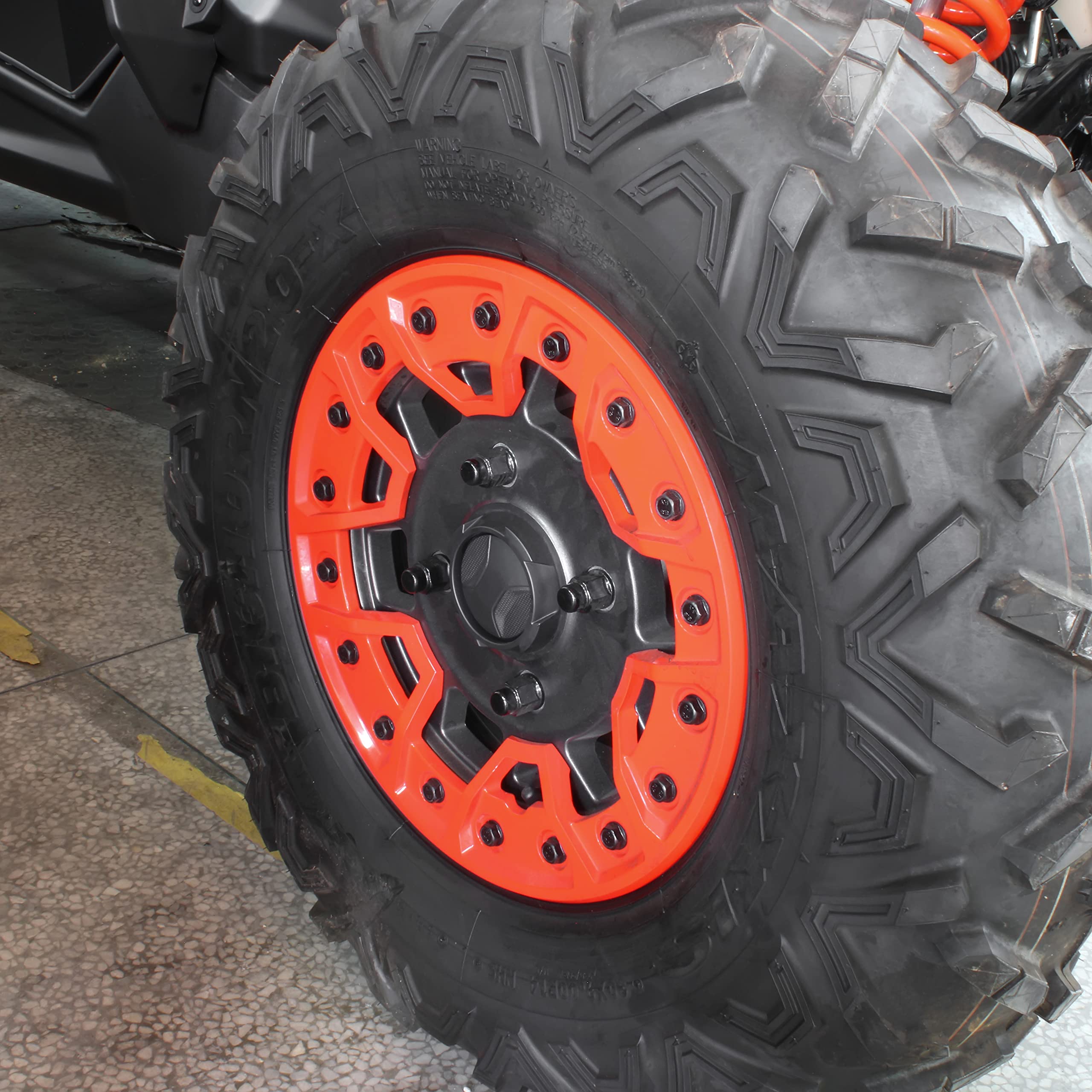 Sautvs Tire Wheel Hub Caps For Can-Am X3 Turbo Rr, New Black Wheel Caps Rim Cap Center Cap Covers For Can Am Maverick X3 Max Tur