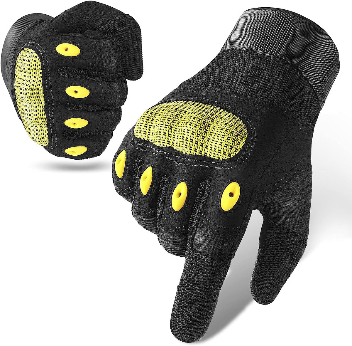 Cierto Motorcycle Gloves For Men Women: Touch Screen Full Finger Riding Gloves With Breathable Hard Knuckle And Adjustable Wrist