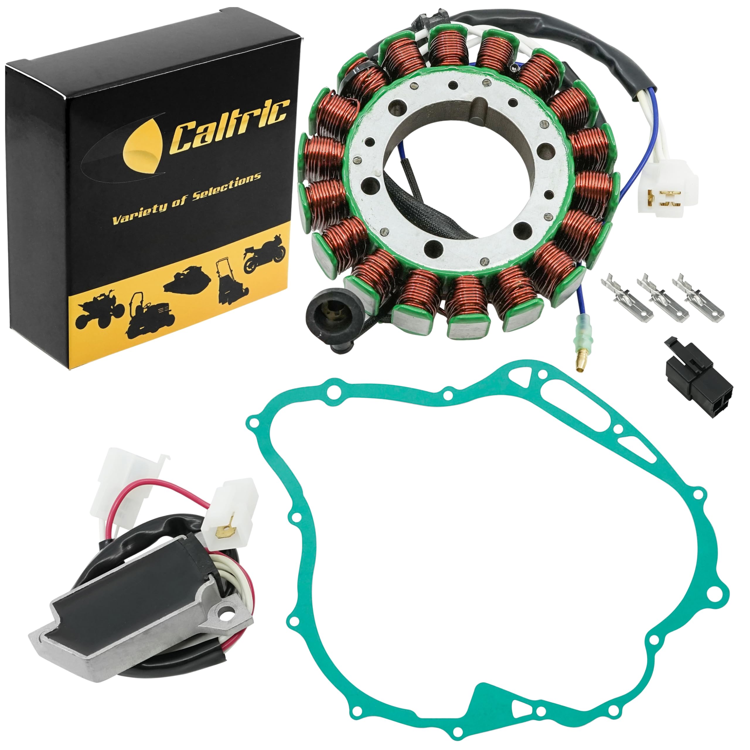 Caltric Stator & Gasket & Regulator Compatible With Yamaha Virago 750 Xv750 Xv-750 1988-1996