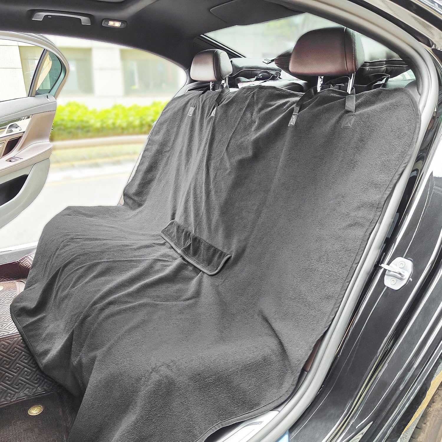 Deckaly Waterproof Backseat Cover For Car Trucks Van Suv Jeep, Rear Bench Towel Seat Covers, Car Seat Protector For Gym Swimming