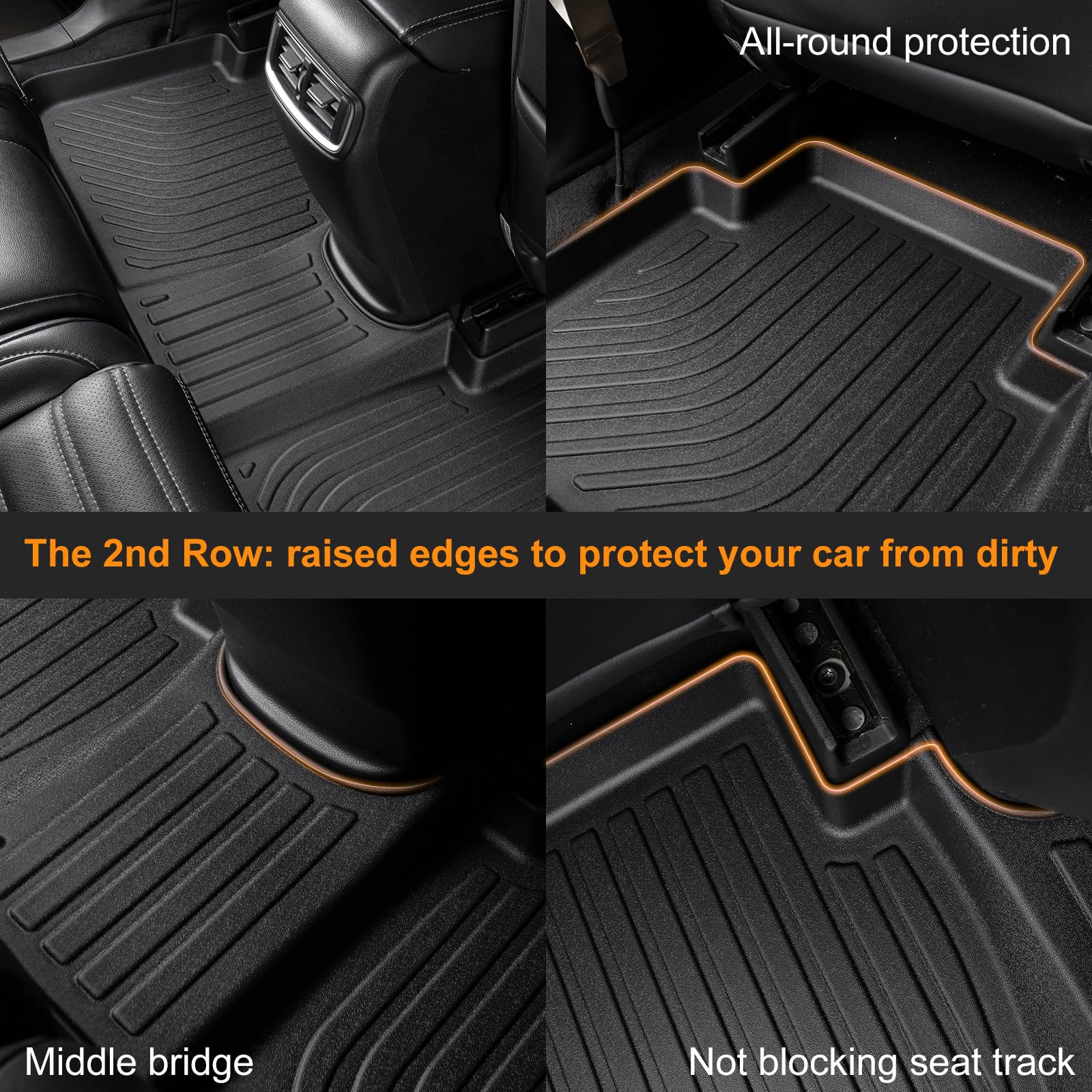 Binmotor-All Weather Floor Mats & Cargo Liner For 2024-2017.5 Nissan Murano Platinum  S  Sl  Sv  Midnight Edition