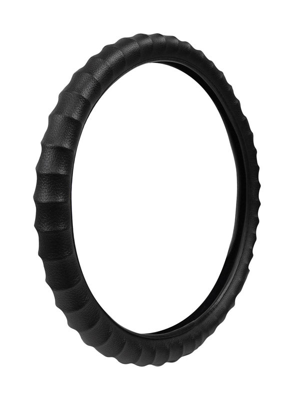 COVER STEERWHL RIBD BLK (Pack of 1)