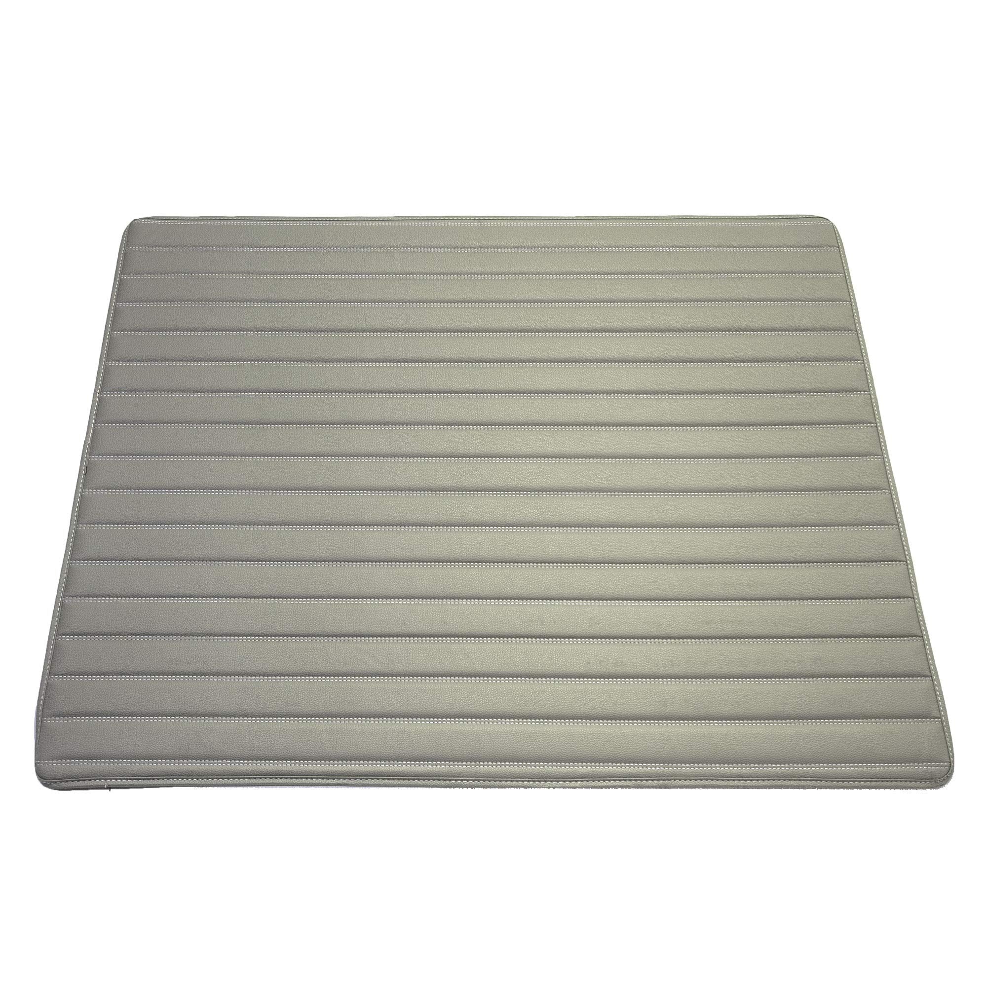 Fh Group F16500 Deluxe Heavy-Duty Faux Leather Multi-Purpose Cargo Liner, Striped, 32   , Gray Color- Fit Most Car, Truck, Suv,