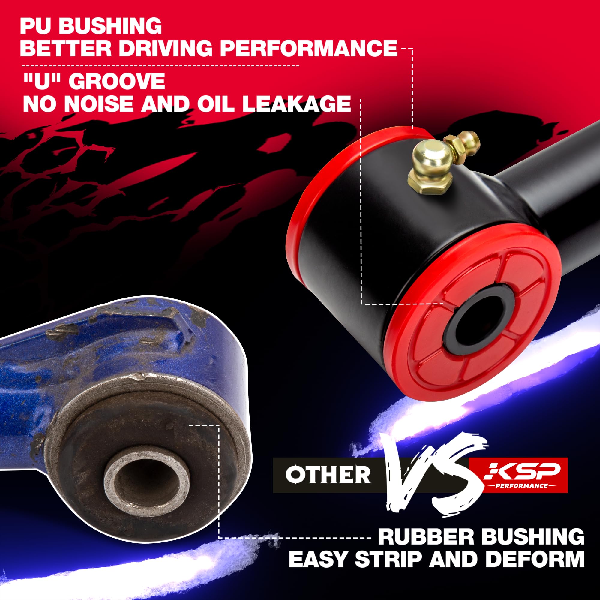 Ksp 2-4Inch Upper Control Arms For Silverado 2500Hd 3500Hd 2011-2019, Adjustable Tubular A-Arms Replacement Factory/Stock Arms A