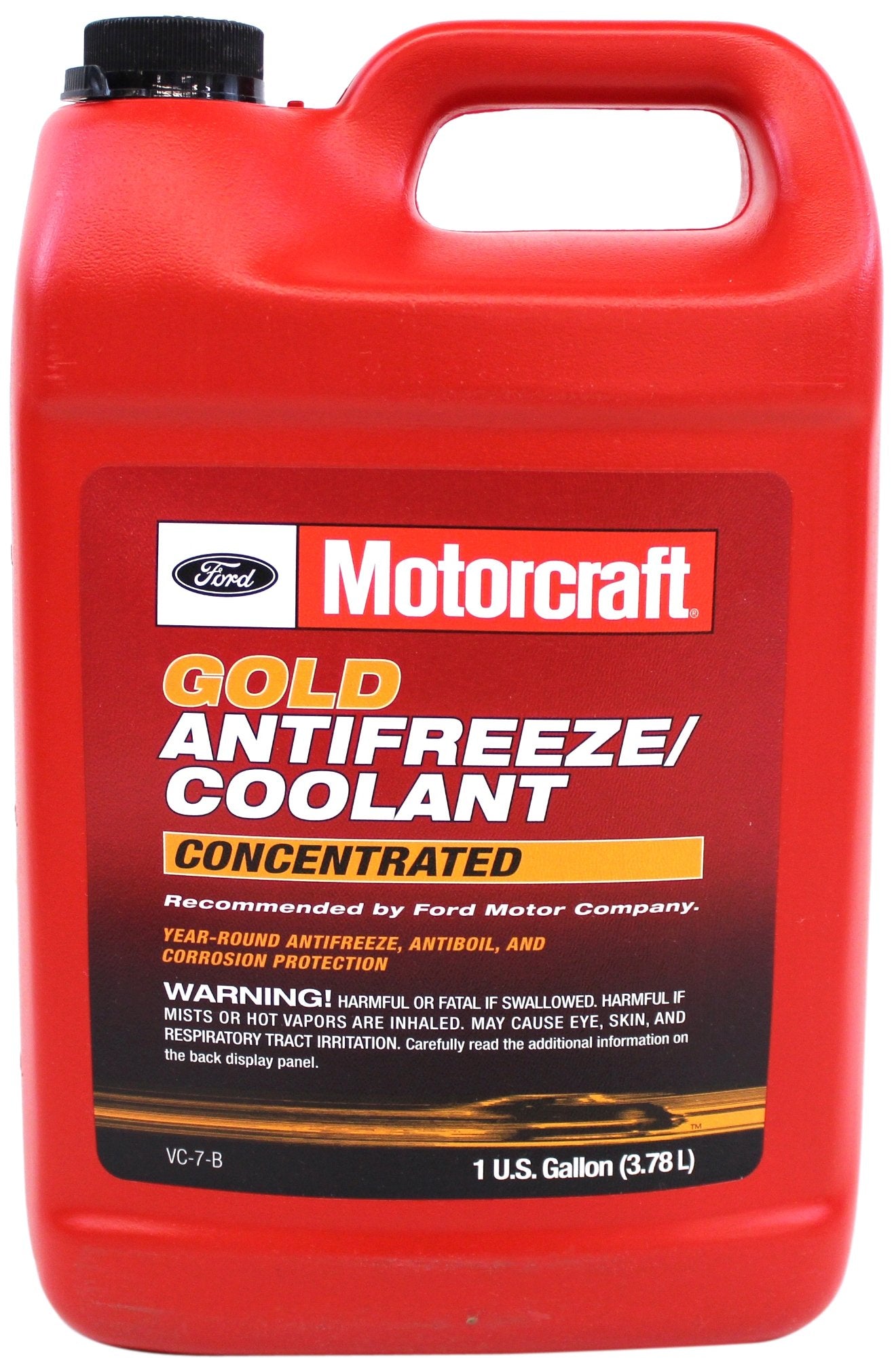 Genuine Ford Accessories (VC-7-B) Gold Concentrated Antifreeze/Coolant - 1 Gallon