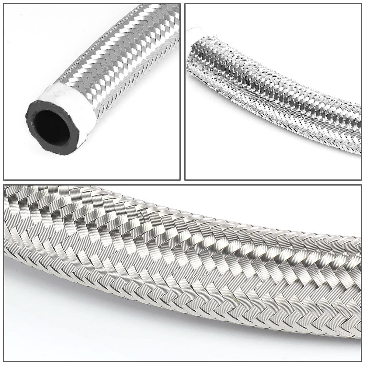 DNA Motoring OFL-KIT-008-SL Universal Turbo Charger Oil Drain/Feed Line Complete Kit,Silver