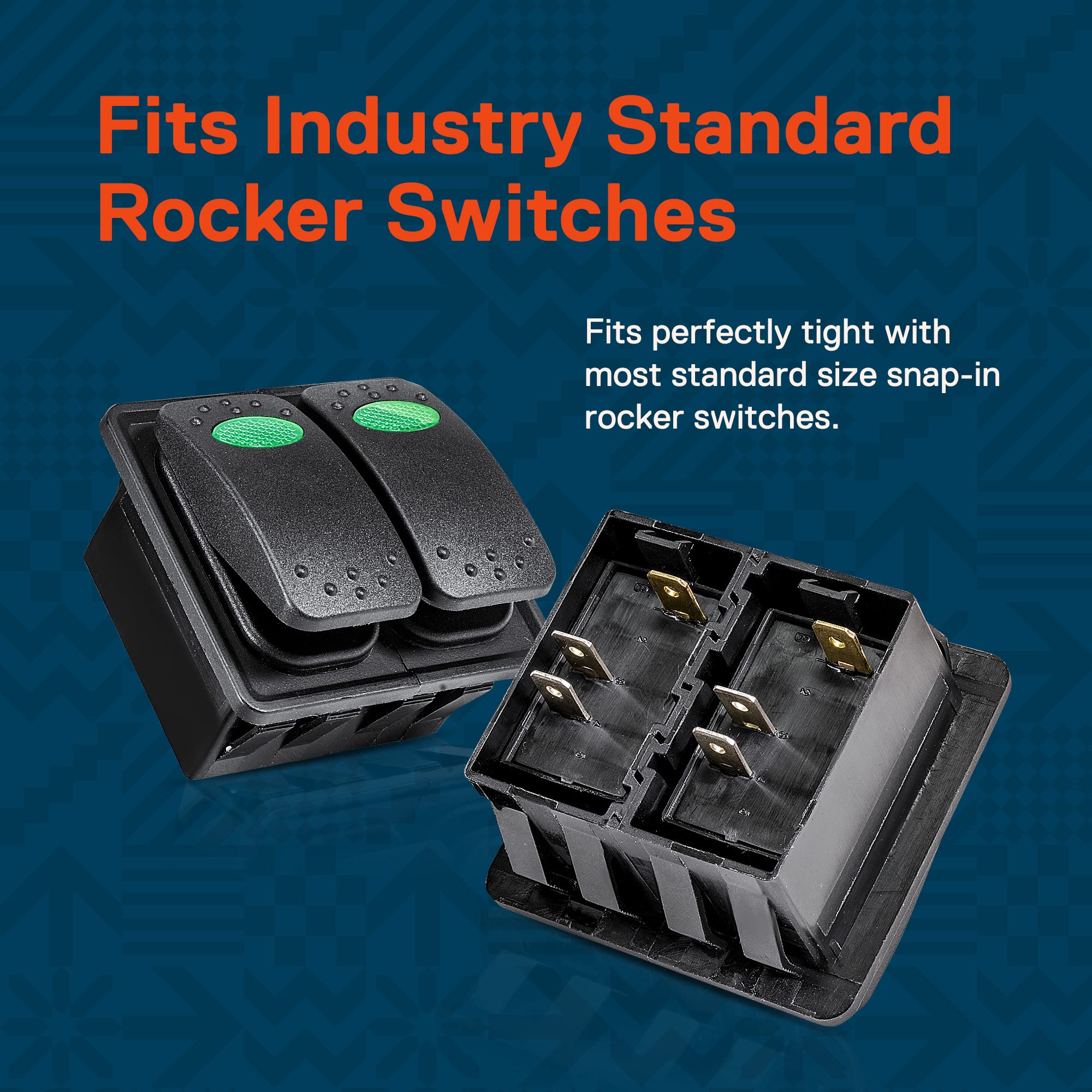 True Mods 4-Slot Rocker Switch Panel Housing Kit [Industry Standard Fit] [Heavy Duty] [Expandable Design] [Professional Look] Au