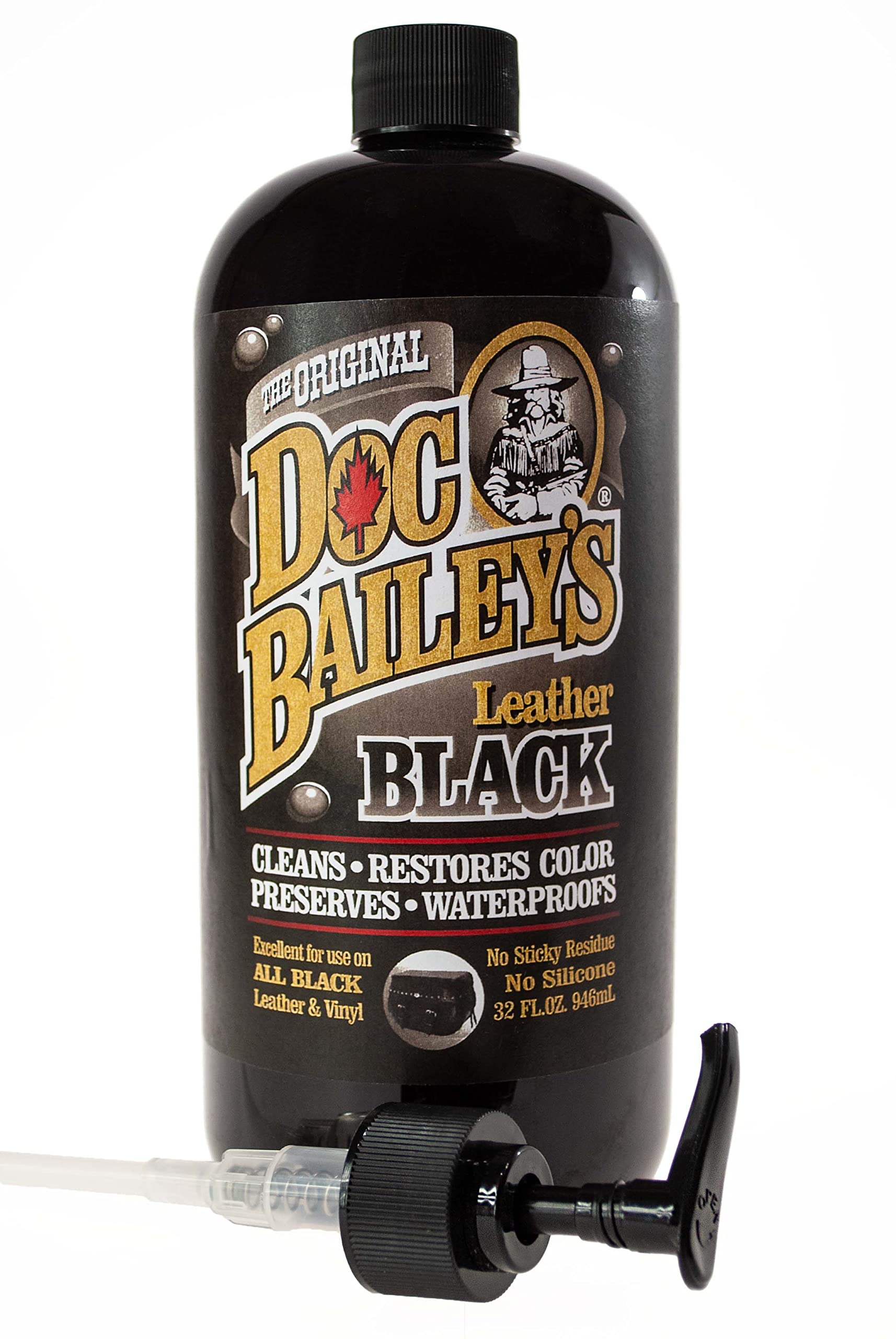 Doc Baileys Leather Black Care -Premium Quality All In One Leather Cleaner, Conditioner, Waterproofer & Protectant - For Your Ca