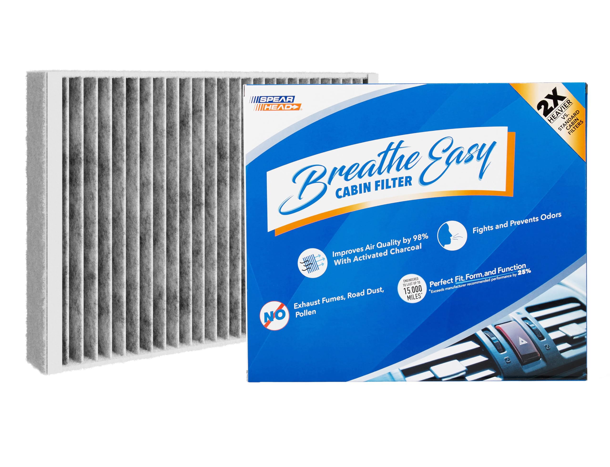 Spearhead Odor Defense Breathe Easy Ac & Heater Cabin Filter, Fits S60, S90, V60/Cross Country, V90/Cross Country, Xc60, Xc90 Li