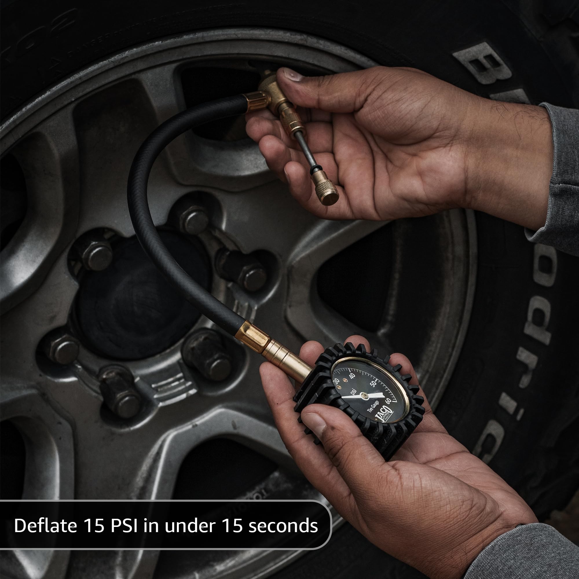 Jaco Rapidflow Tire Deflator With Gauge (0-60 Psi) | Rapid 4X4 Off Road Air Down Kit