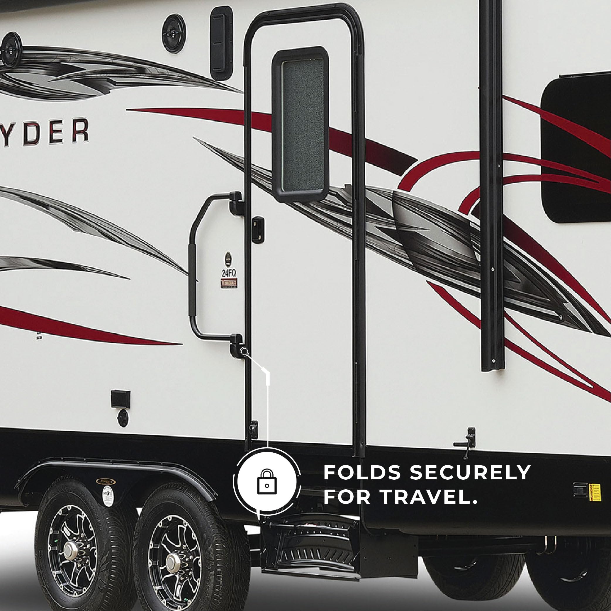 Manufacturers' Select ITC Inc Stow & Go Folding Assist Handle for RV's, 5th Wheels, and Trailers, Comfort-Padded RV Assist Entry