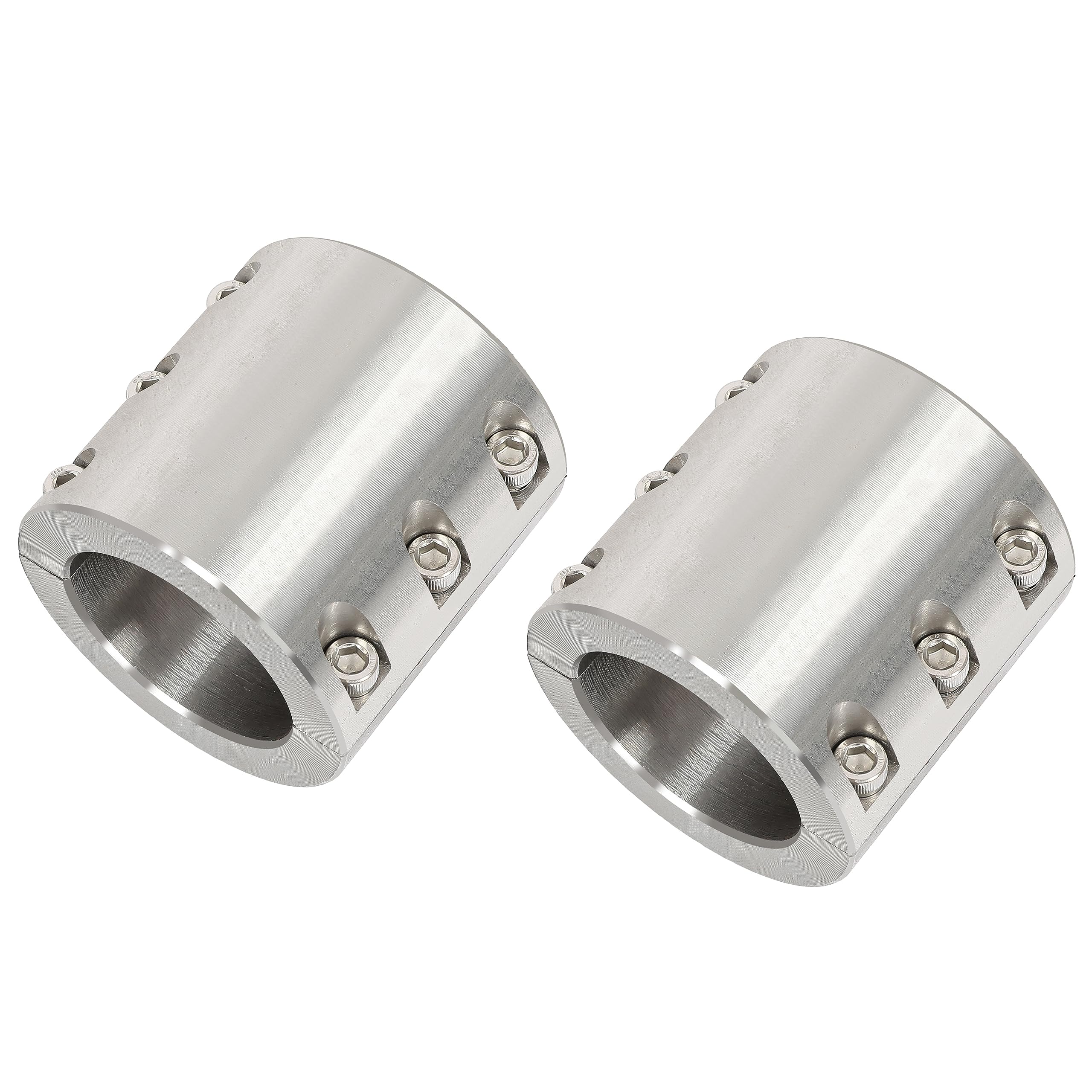 HECASA 2'' Split Collar Tube Clamps Compatible with UTV Roll Bar Connector Weldable Tube Clamps Mounts 2 Pcs
