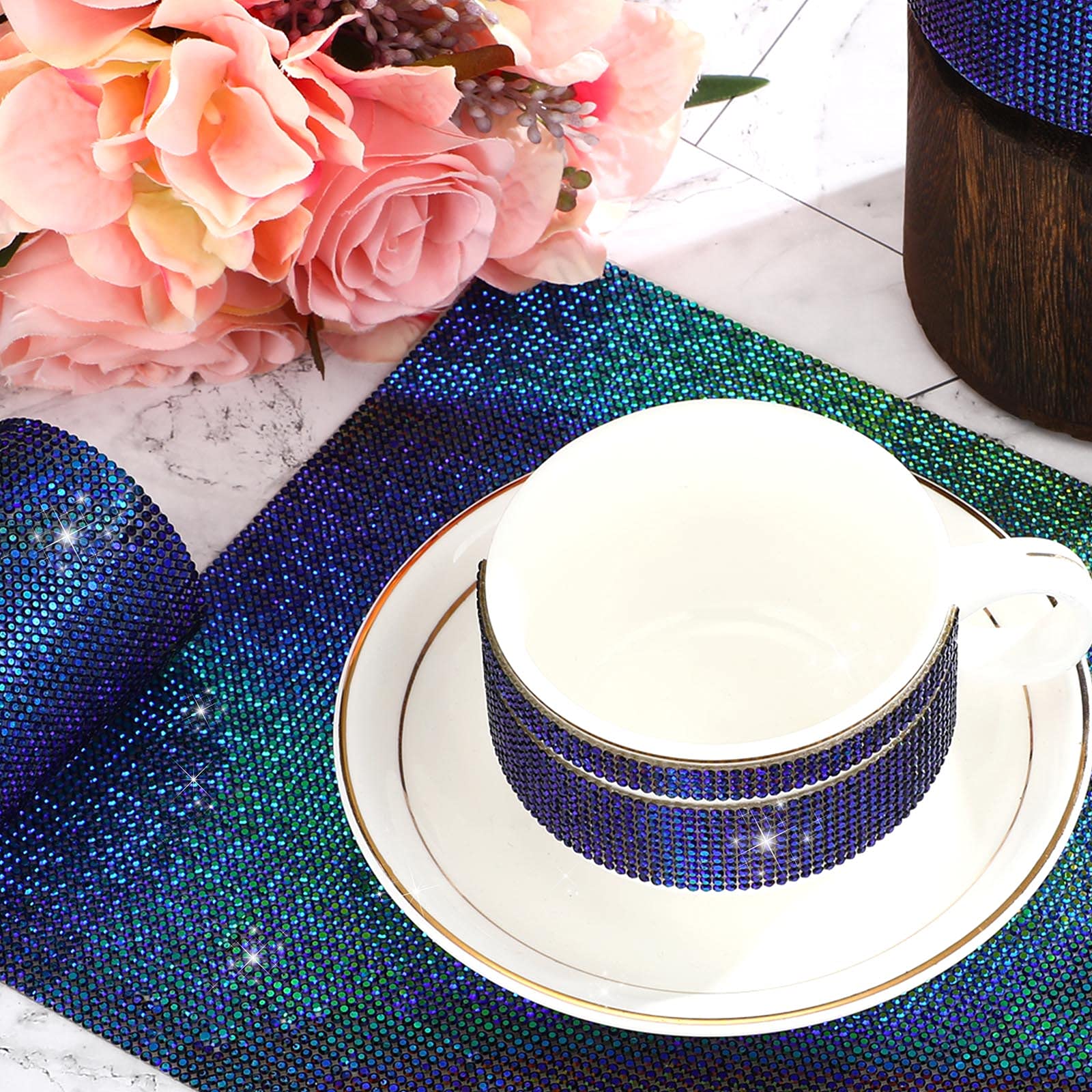 Outus 12000 Pcs Bling Bling Rhinestone Sheet Rhinestones Sticker Diy Car Decoration Sticker Self Adhesive Glitter Crystal Gem St