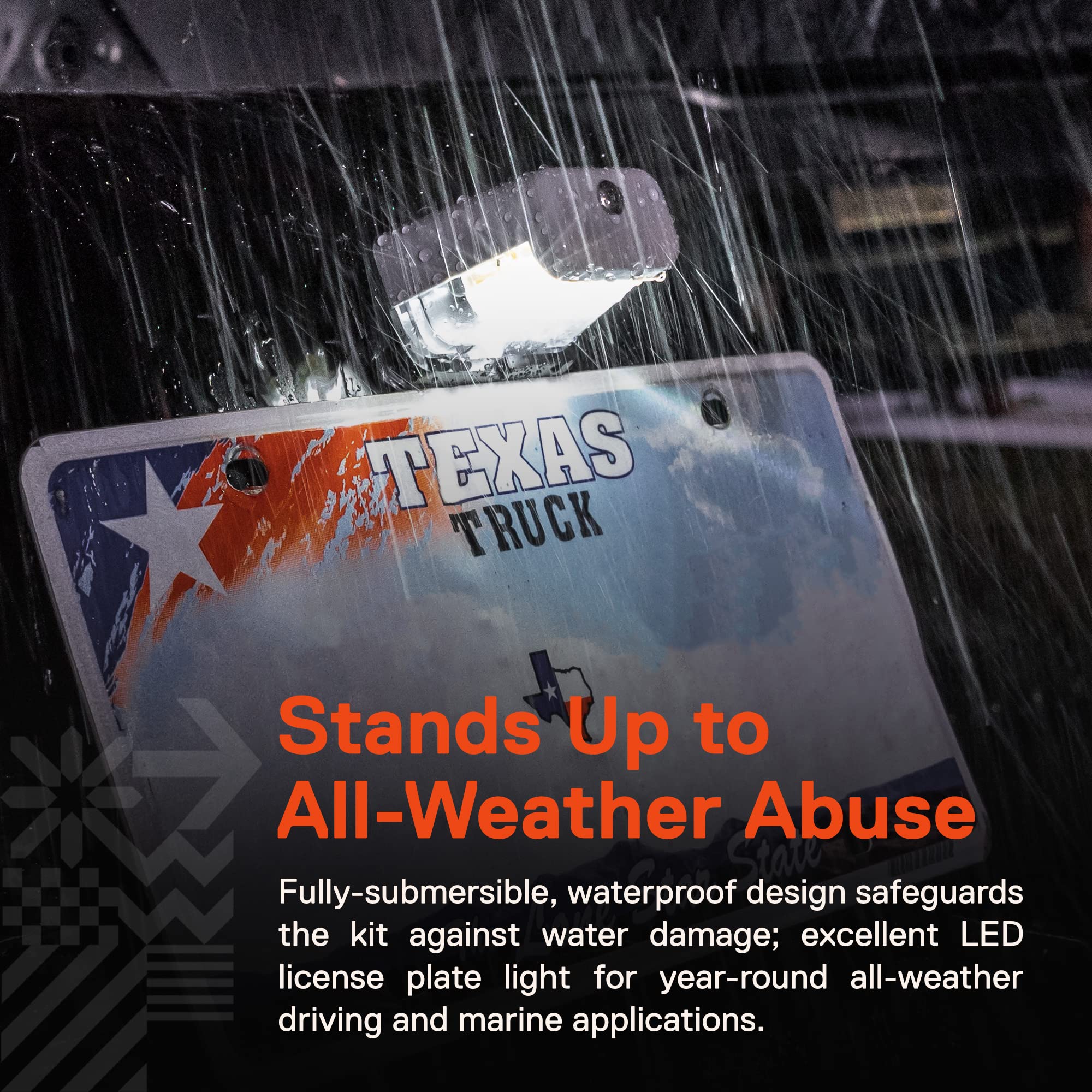 True Mods Led License Plate Light For Trailer [Stud Mount] [Dot Fmvss 108] [Sae L] [Black-Finish] [Waterproof] [12V Dc] License