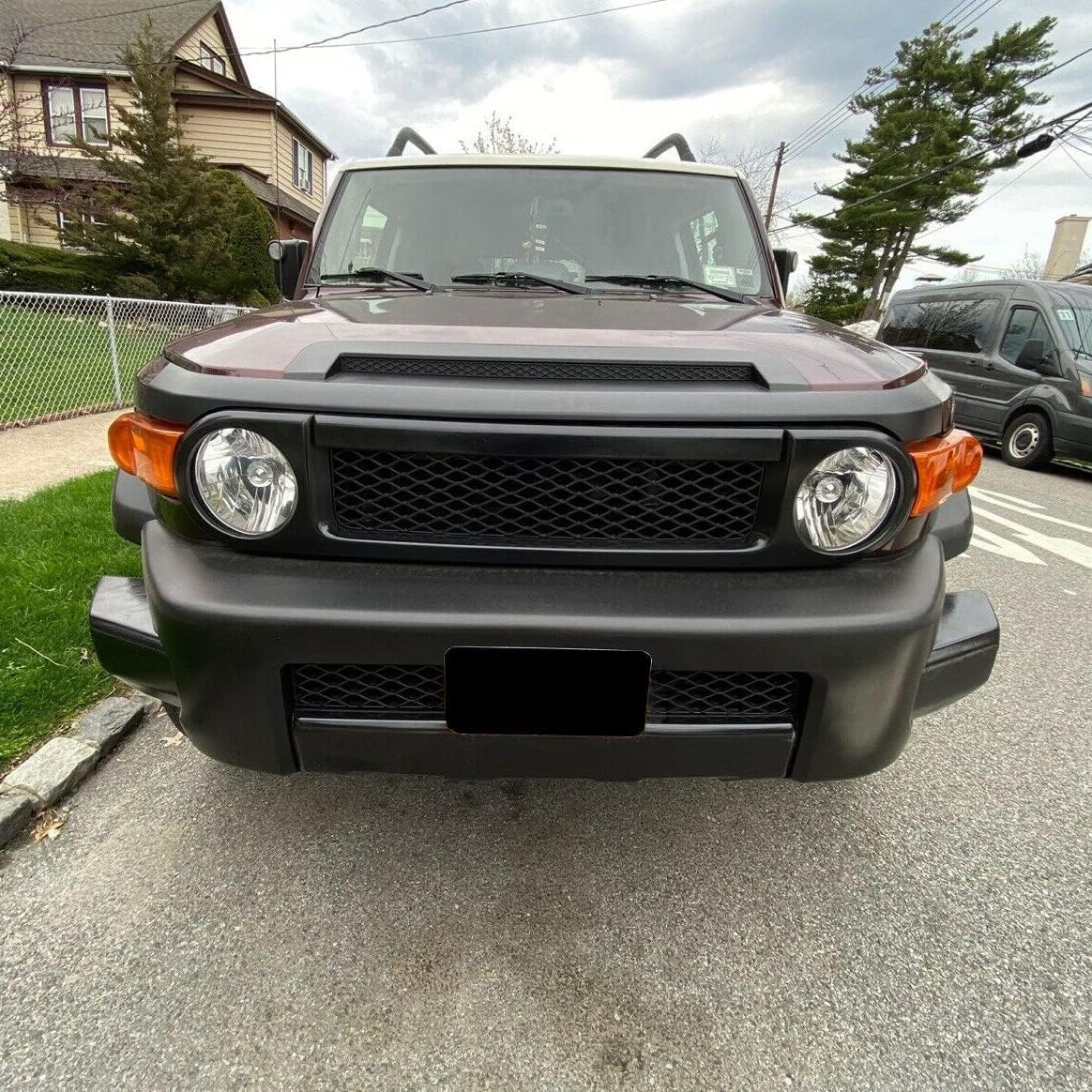 Hecasa Black Hood Molding Trim Compatible With 2007-2011 Toyota Fj Cruiser Replacement For To1235102 7618035031C0