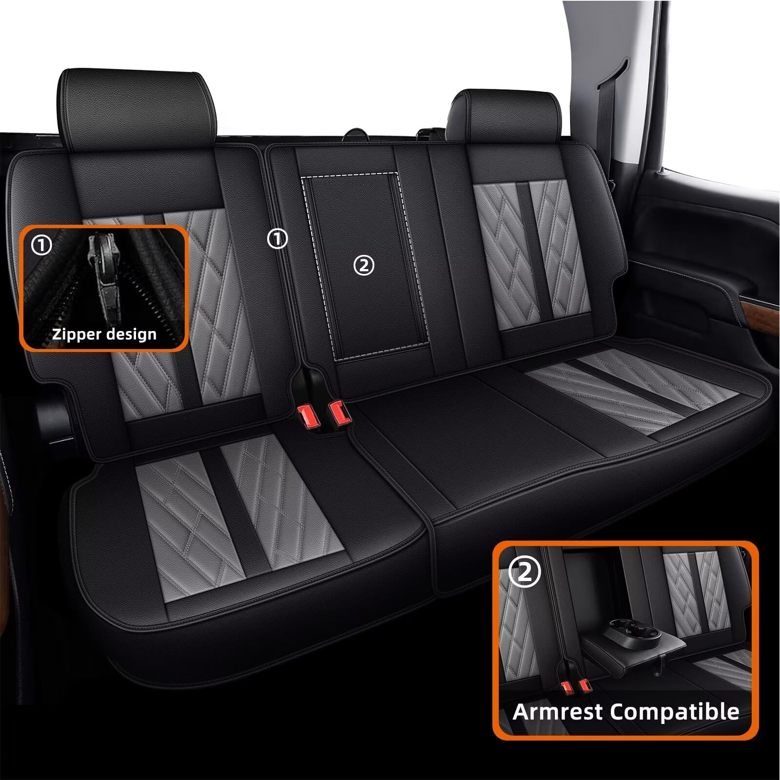 Ttx Lighting Seat Covers Fit For 2007-2018 Chevrolet Chevy Silverado Gmc Sierra 1500 2500Hd 3500Hd Trail Boss Z71 Crew Double Ex