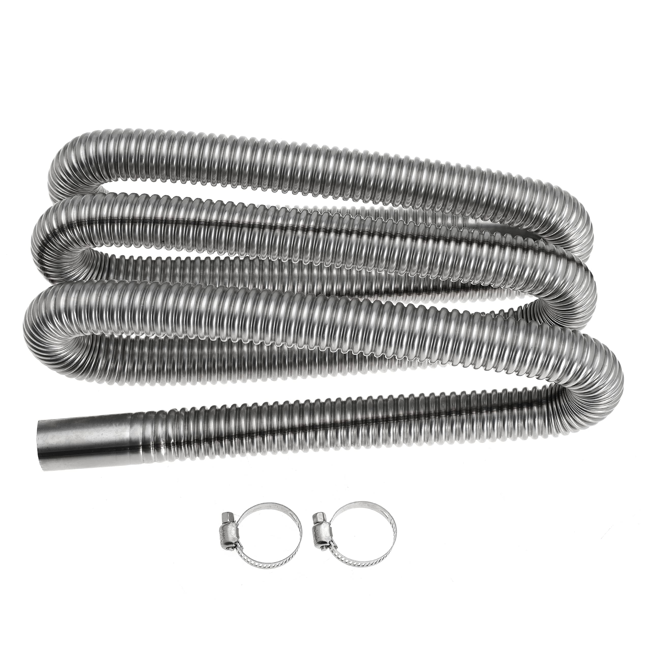 200cm 1 inch Heater Exhaust Pipe Generator Exhaust Extension Fuel Tank Gas Vent Hose with Clamps