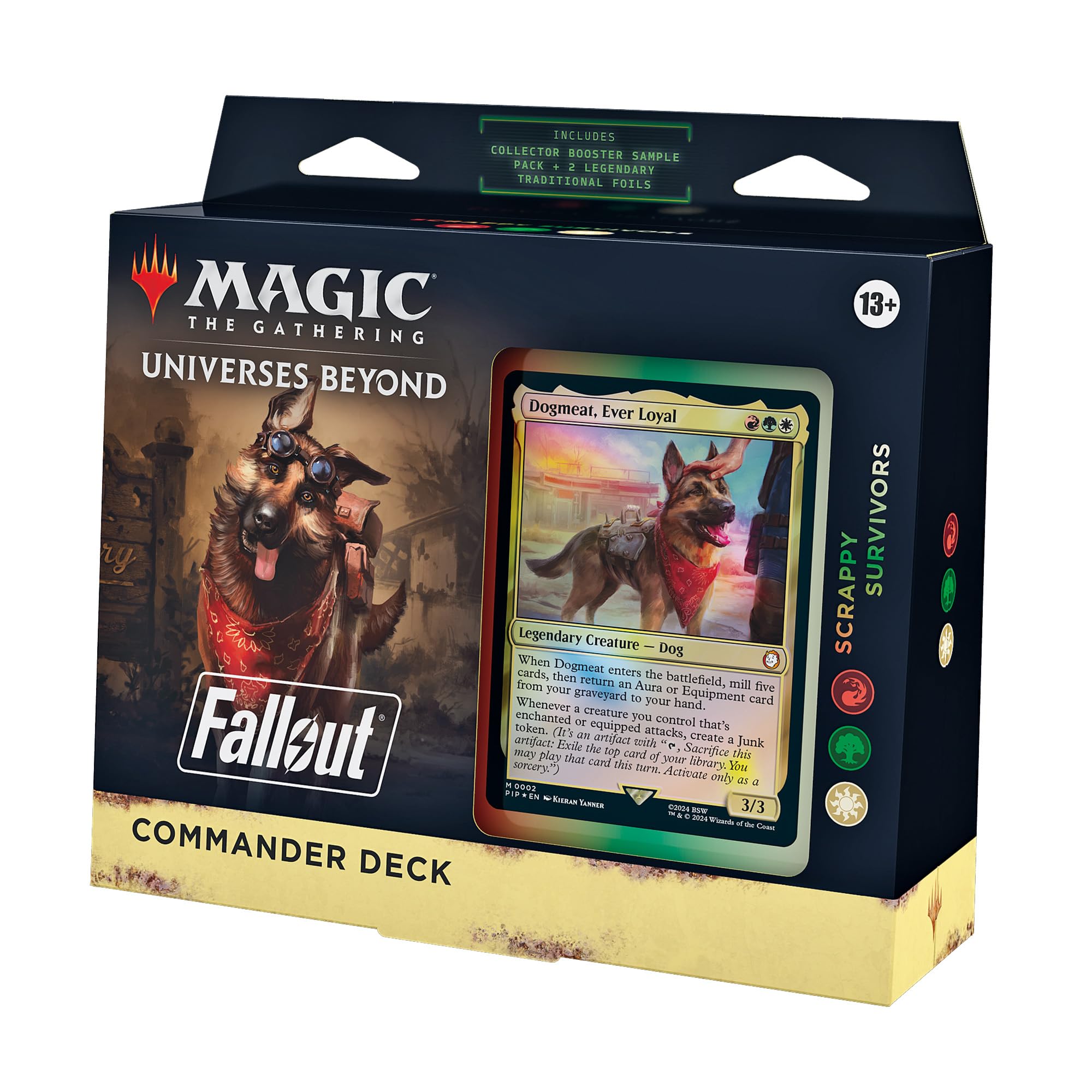 Magic: The Gathering Fallout Commander Deck - Scrappy Survivors (100-Card Deck  2-Card Collector Booster Sample Pack + Accessories)-New