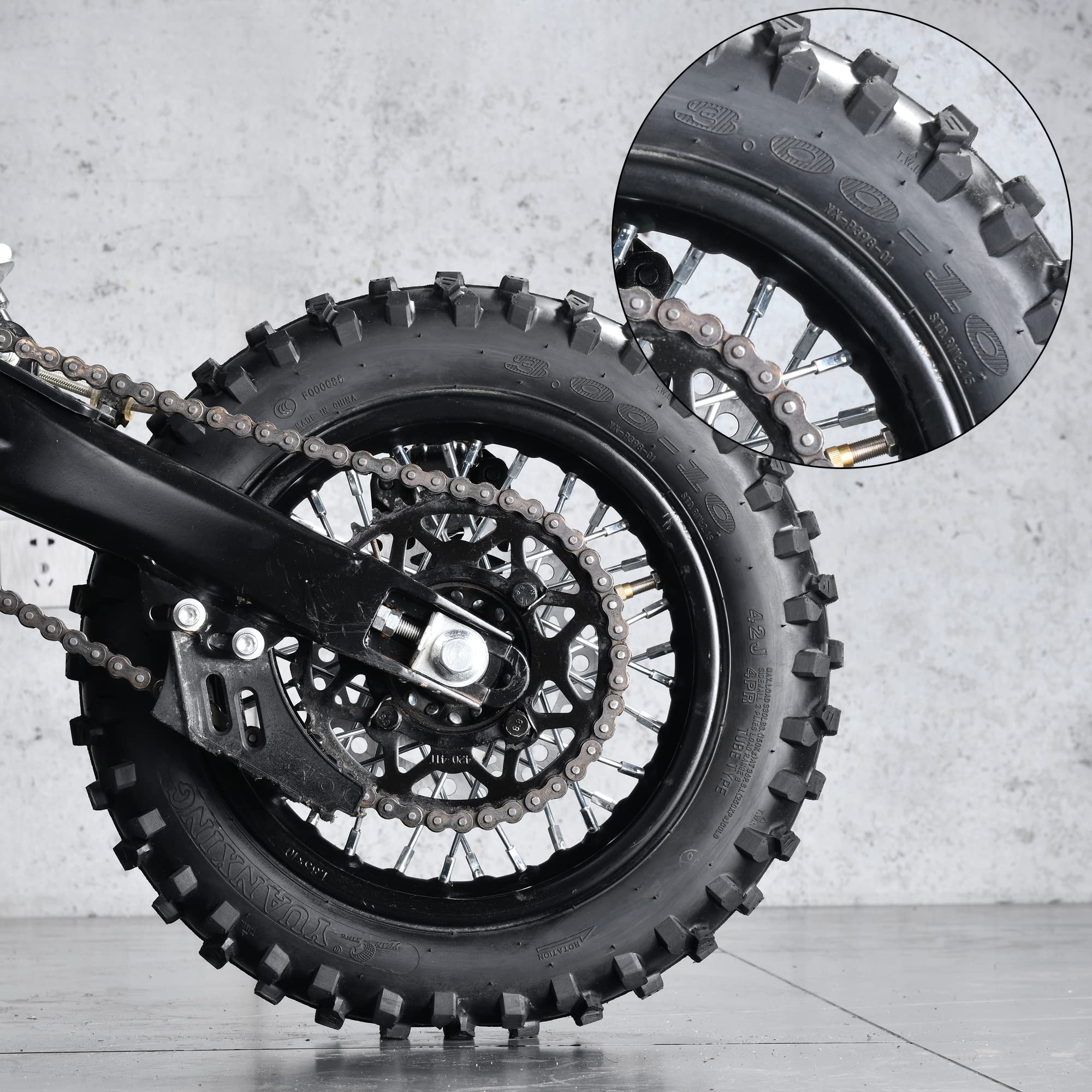 Rutu 3.00-10 2.75/3.00-10 2.50X10 Inner Tube With Tr4 Straight Valve Stem For Crf50 Ct 70 Ez 90 Cub Klx Drz 110 Dirt Pit Bike Chinese Dirt Pit Bike 50Cc 70Cc 90Cc 110Cc 125Cc 2 Pack