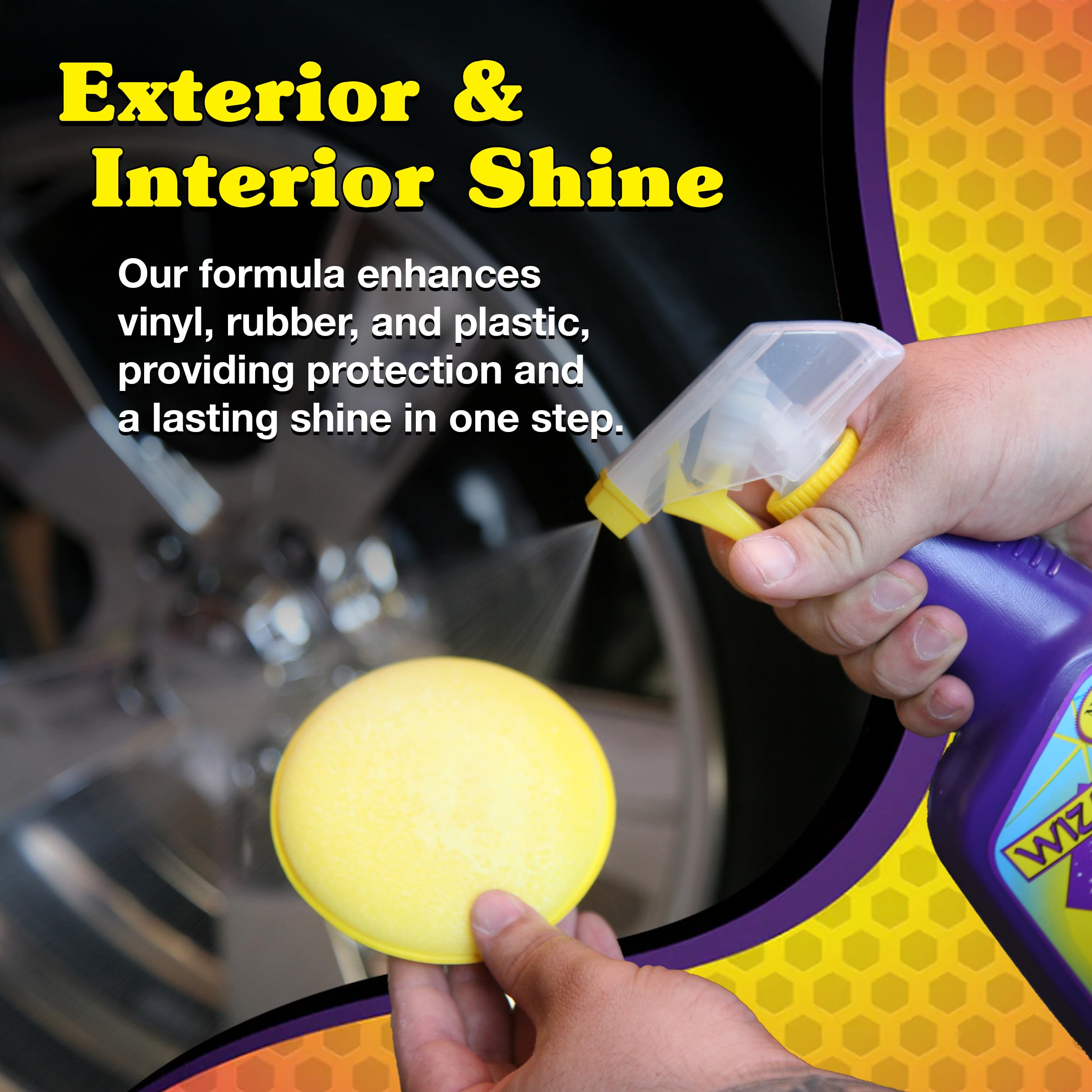 Wizards Tire And Wheel Vinyl Shine - Dressing And Protectant Spray - Professional Automotive Detailing Spray Bottle Refill - Cle
