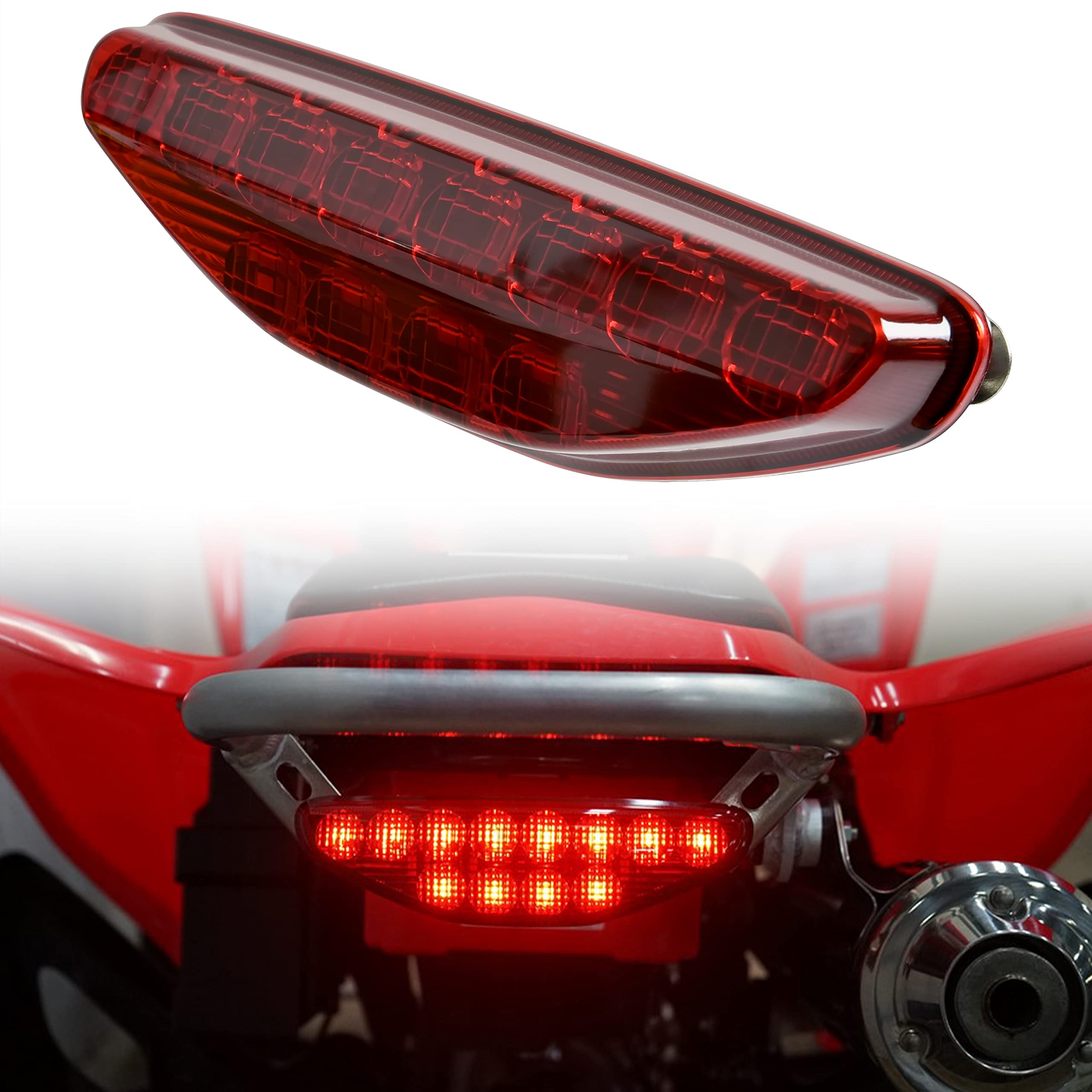 Sautvs Atv Red Led Tail Light Assembly For Honda Trx 450R, Rear Brake Stop Light Tail Lamp For Honda Trx 450 R Er 2006-2014 Accessories (1Pcs)