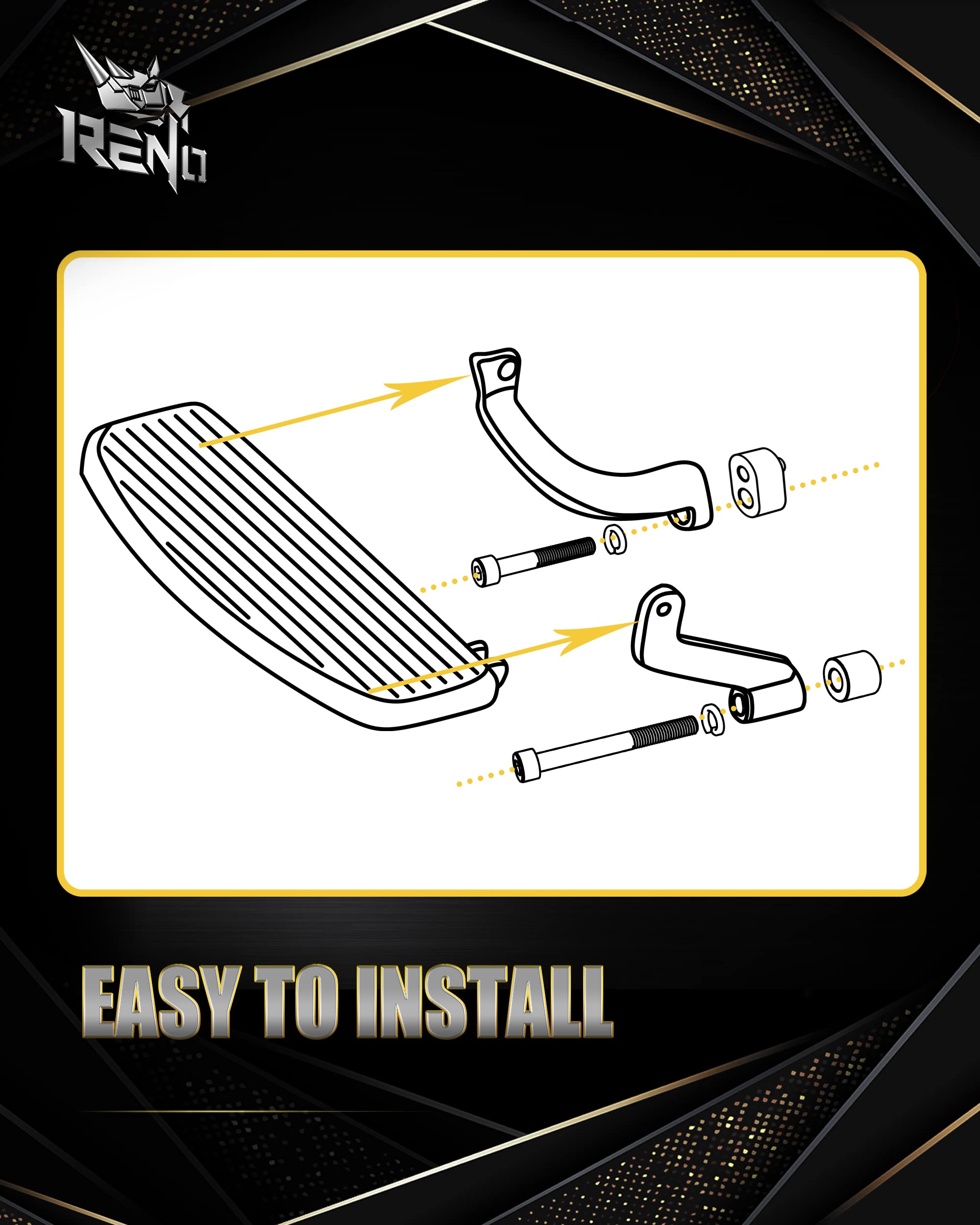 RENO 3/4'' Driver Floorboard Extension Kit,Extension Spacer Compatible Touring FLHR C XS SE5 6 | FLHT C P CU CUL CUTG | FLHTCUSE