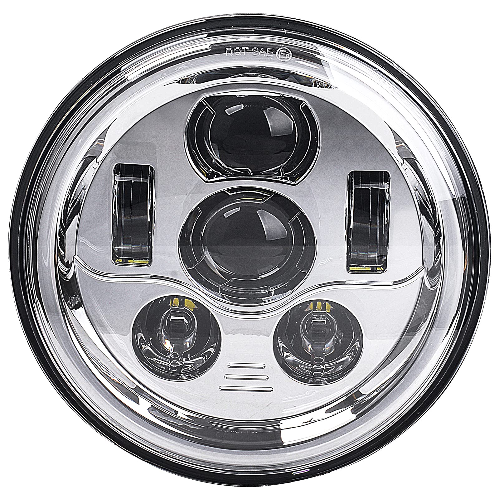 Tugwuetlwu 7 Inch Led Motorcycle Headlight Compatible With Harley Davidson Street Glide Road King Electra Glide Fat Boy Heritage