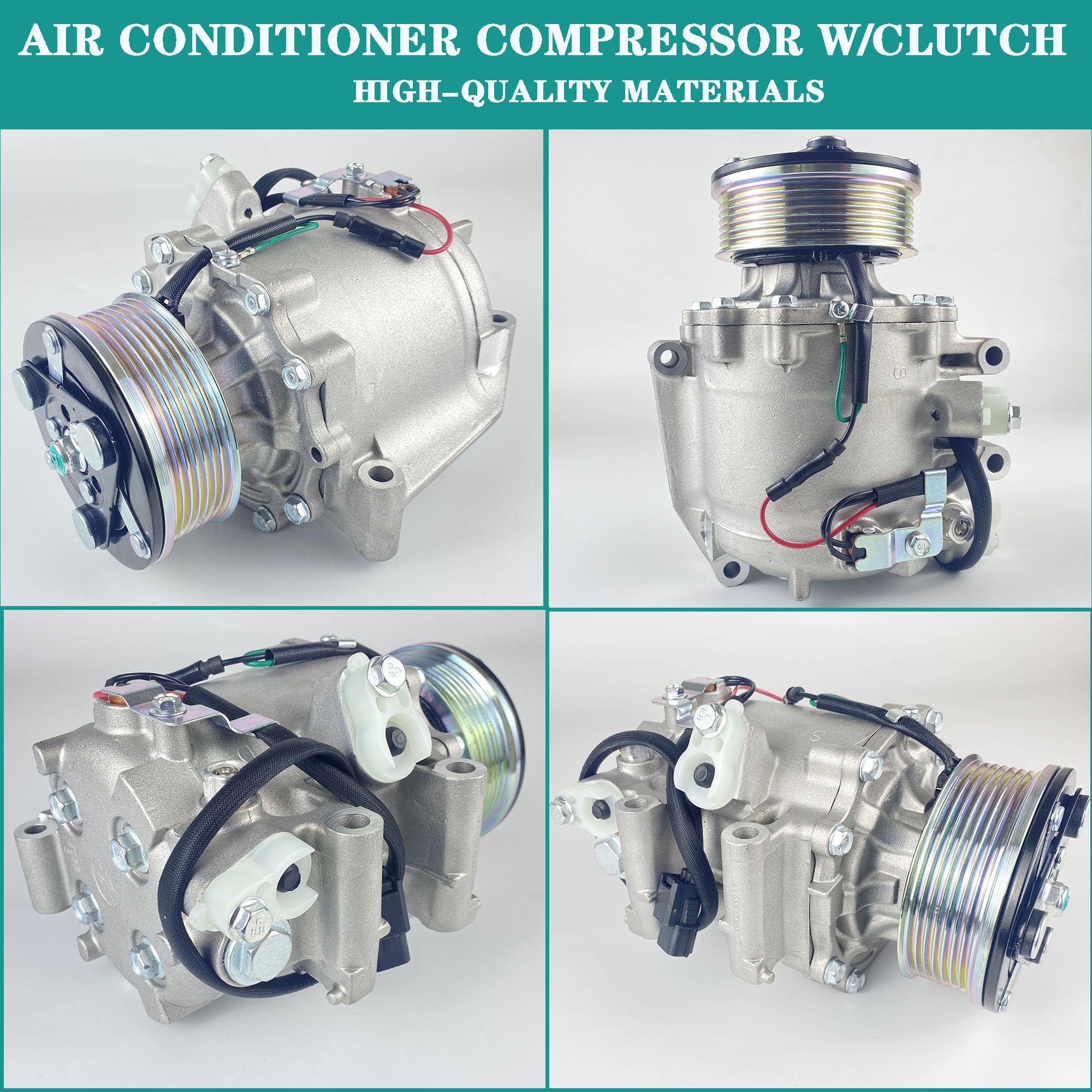 Yzusgomumu Car Ac Compressor Compatible With 2006 2007 2008 2009 2010 2011 Honda Civic 1.8L Air Conditioner Compressor W/Clutch Replaces# 38800Rnaa01 38810Rrba01 38800-Rnb-A02 38800Rnaa010M2