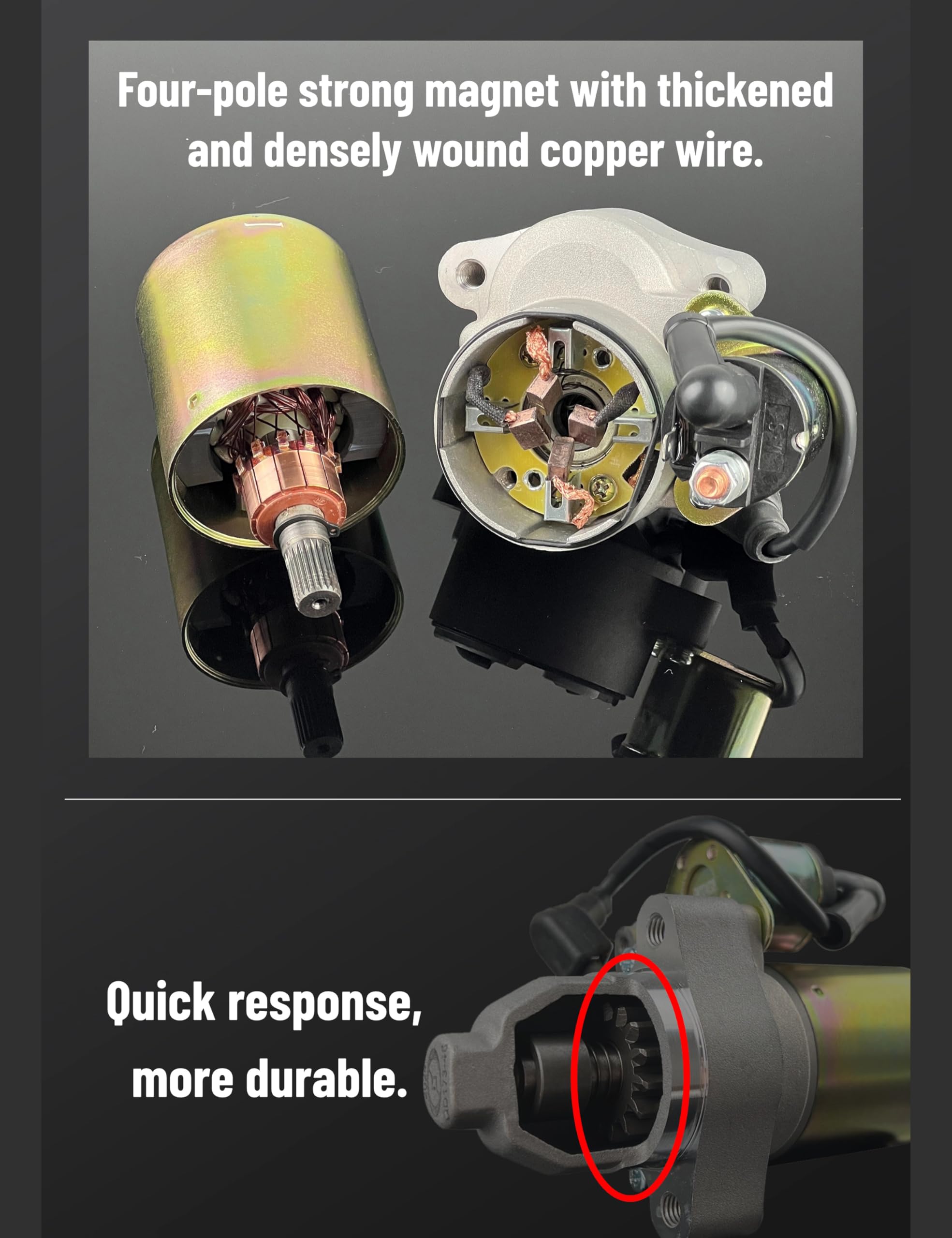 Yamakato 31200-Zh9-003 Starter Motors For Honda Gx240 Gx270 8-9Hp W/Solenoid 410-52067 31200-Zh9-013 Snd-1080 Denso 128000-2240