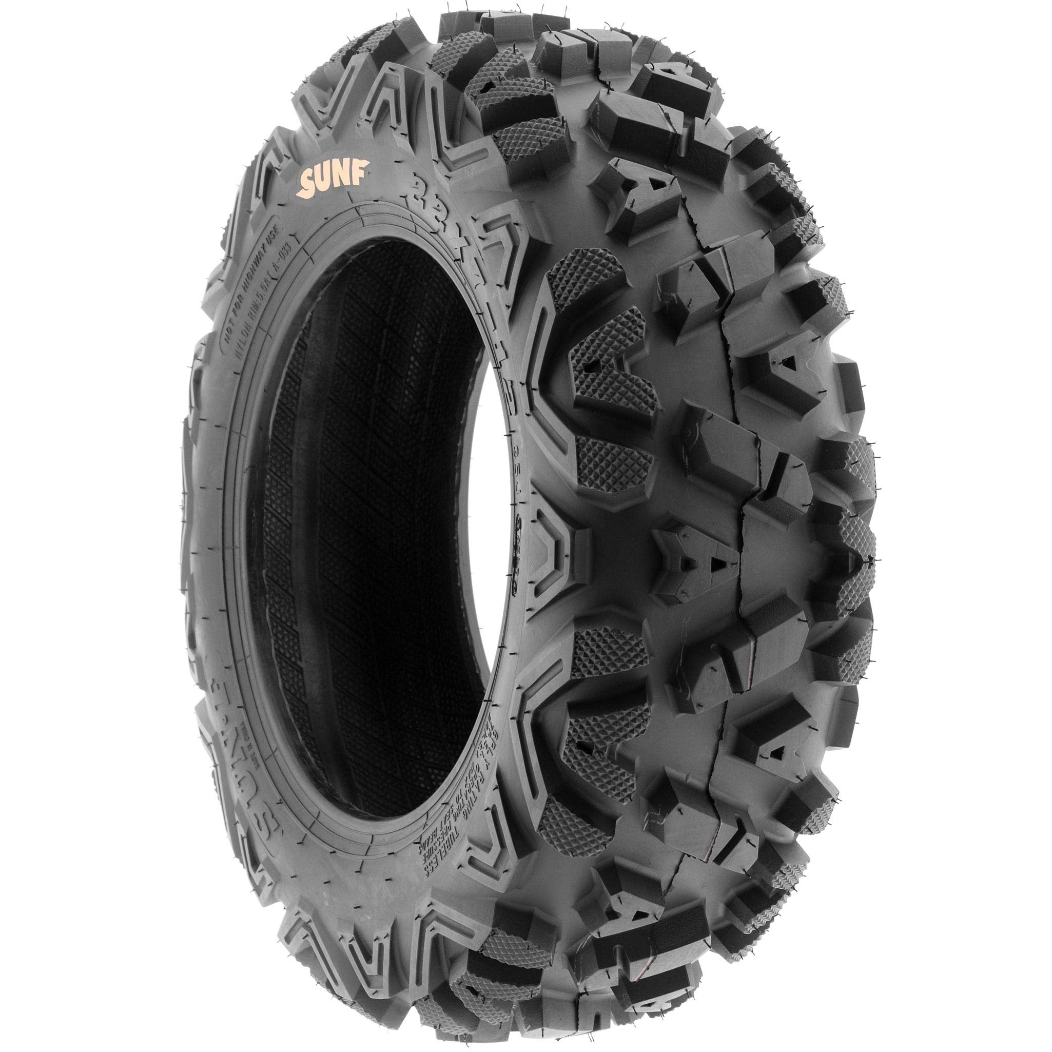 Sunf 25X8-12 25X8X12 All Terrain Tires Atv Utv 6 Pr Power I A033 - Set Of 4, Black (Lcf1|A033|250812|X4)